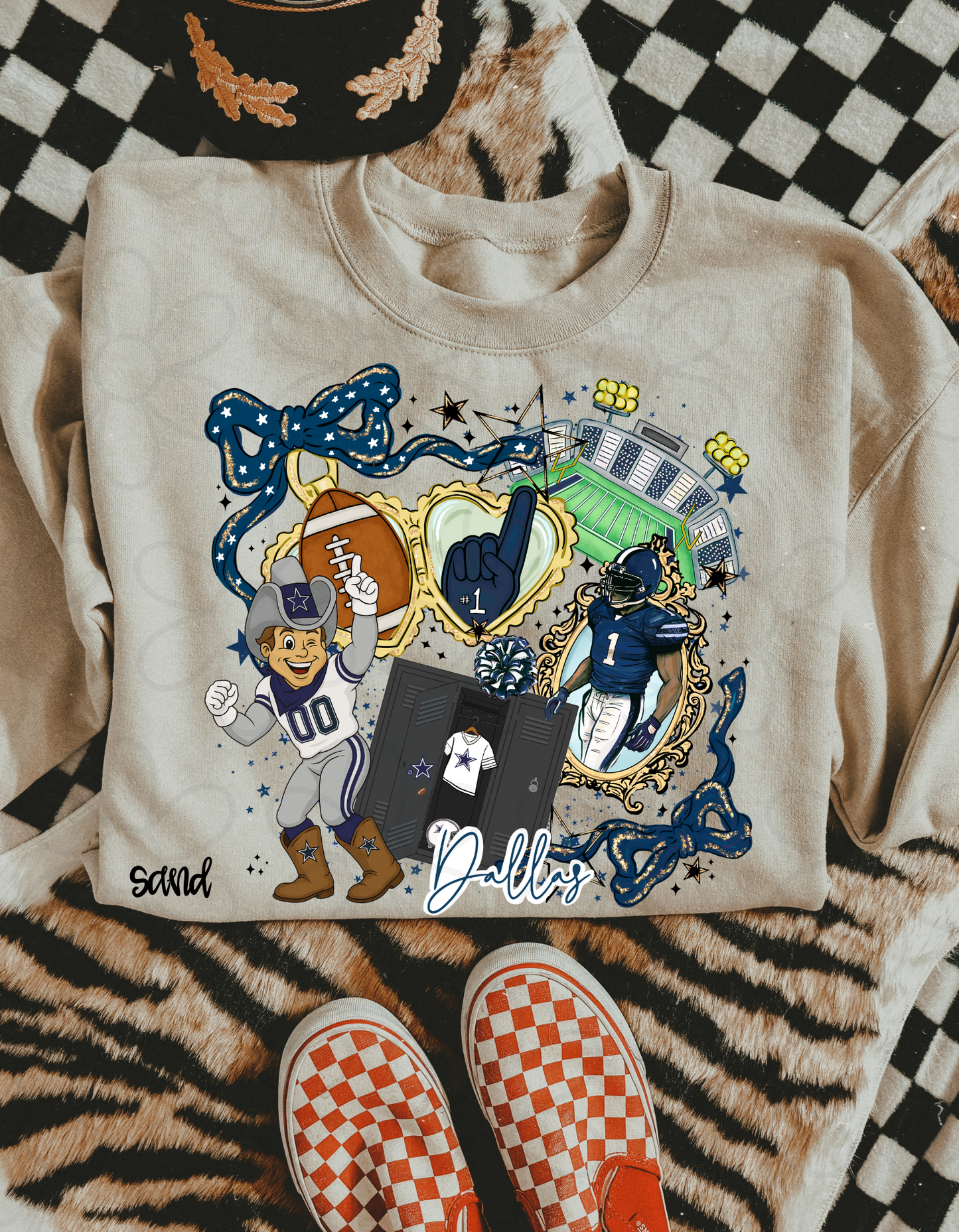 Football Locket (Multiple Options) Completed Tee