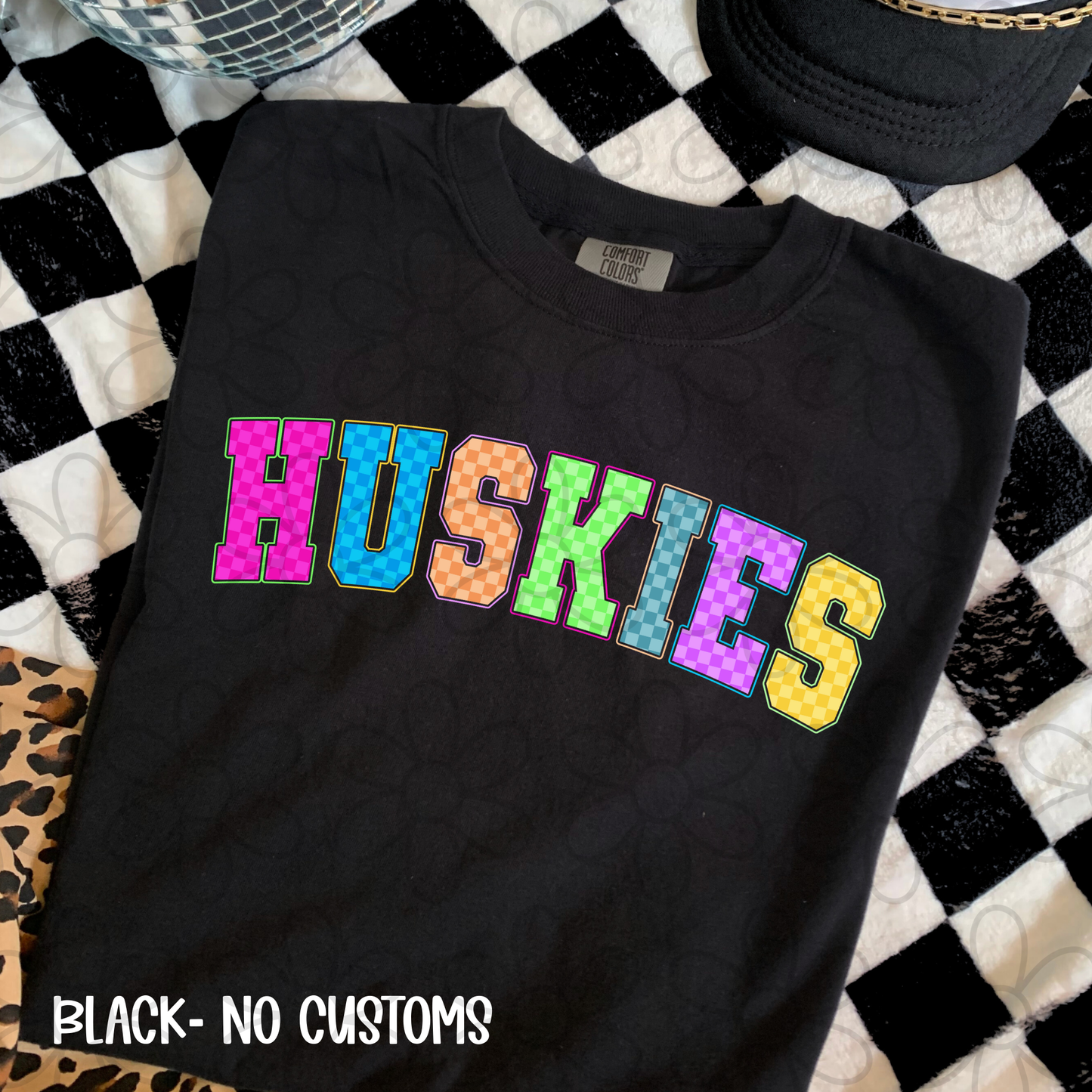 Colorful Checkered Sports Teams (Multiple Options) Completed Tee