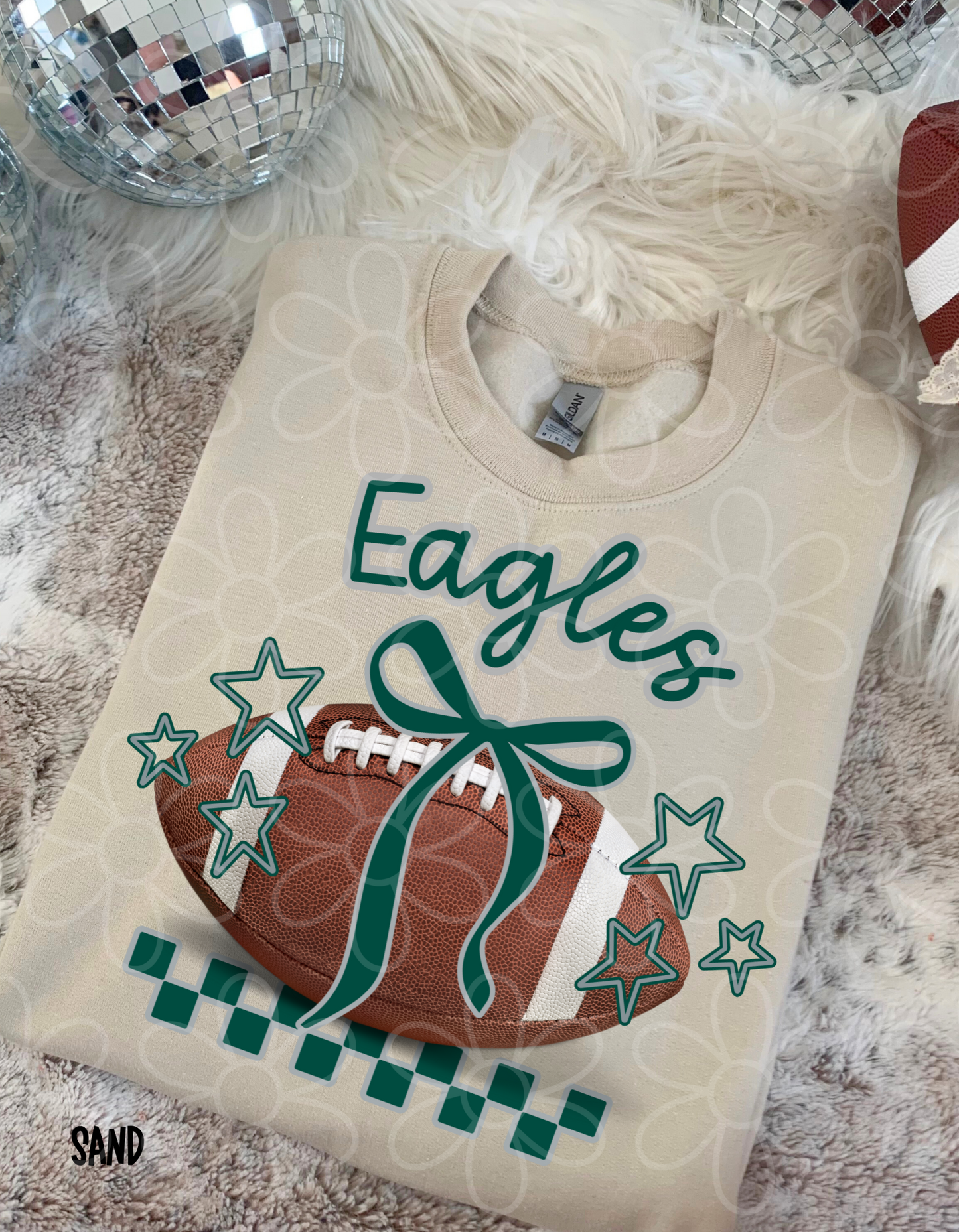Football Teams Checkered Stars (Multiple Options) Kids Completed Tee