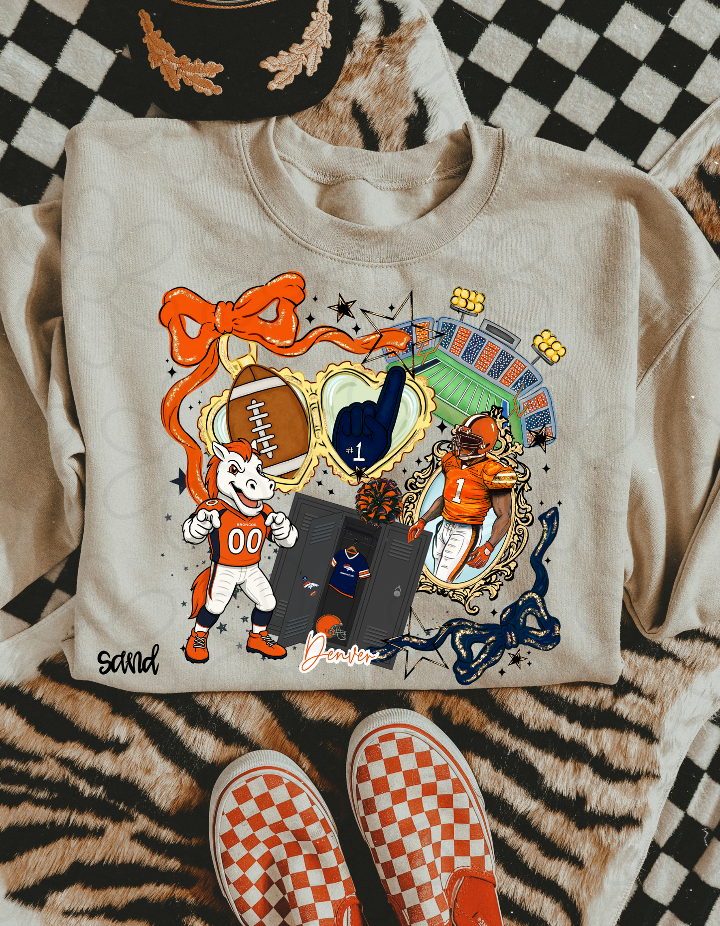 Football Locket (Multiple Options) Completed Tee