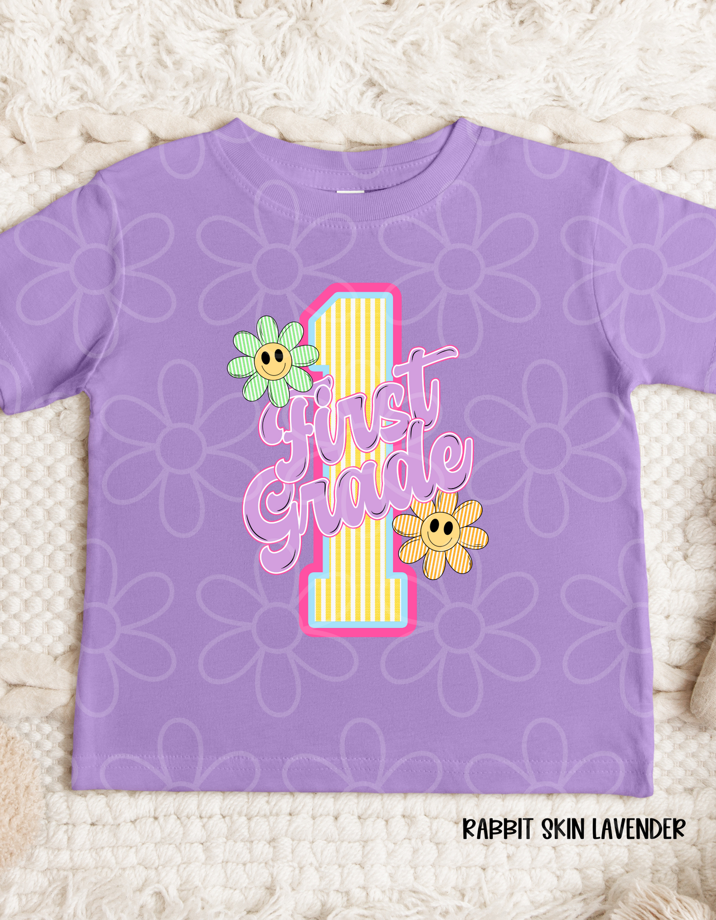 School Grades Stripes And Flowers DTF Transfer