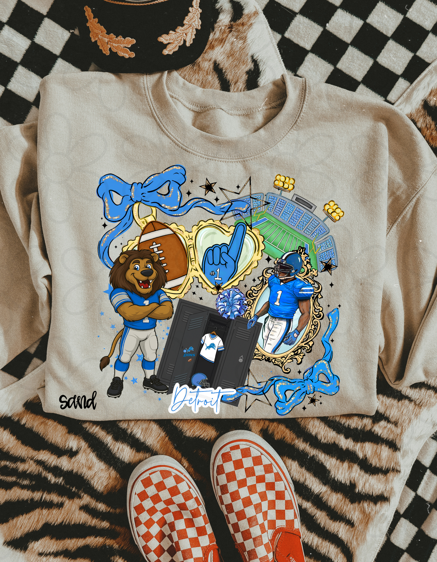 Football Locket (Multiple Options) Completed Tee