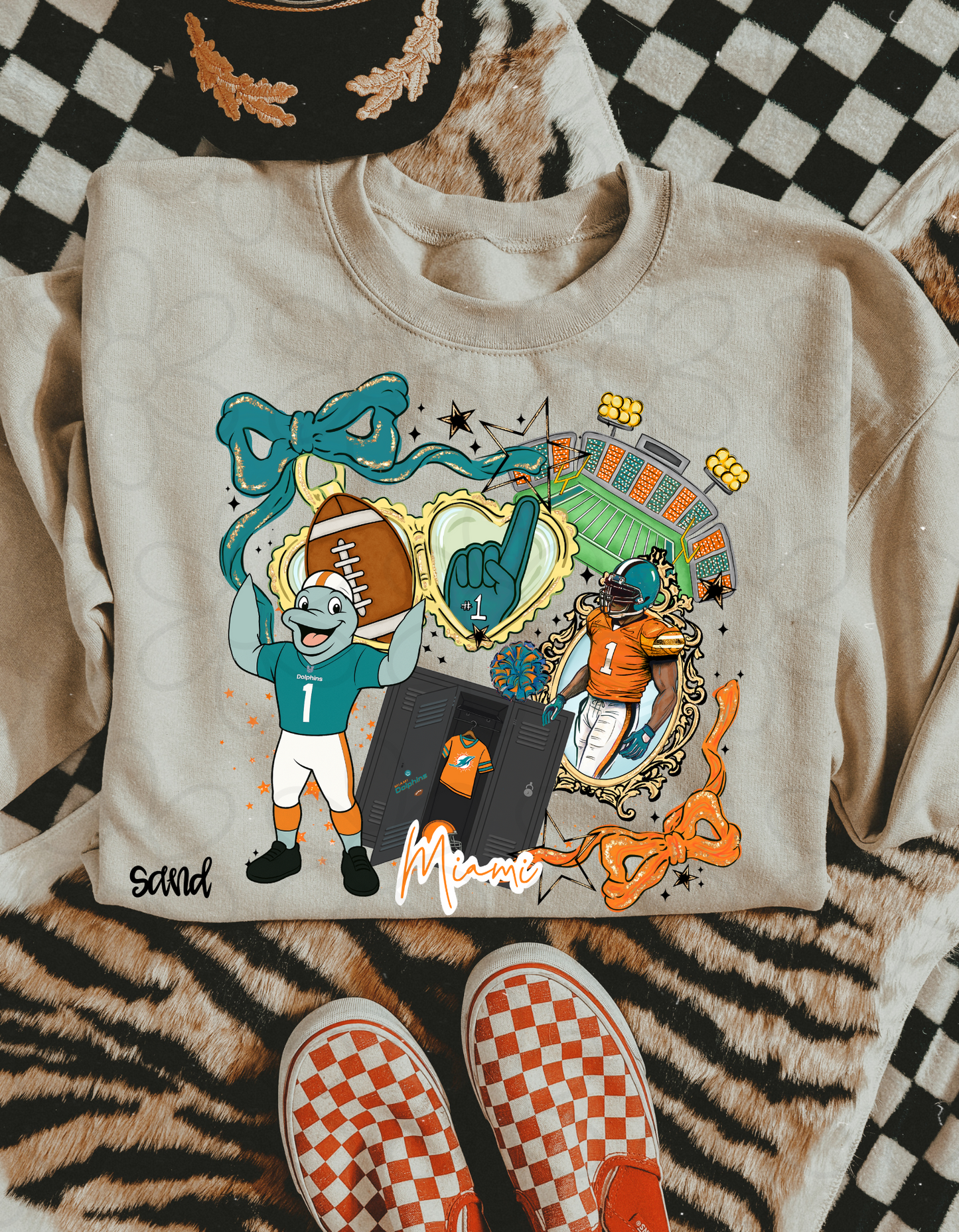 Football Locket (Multiple Options) Completed Tee