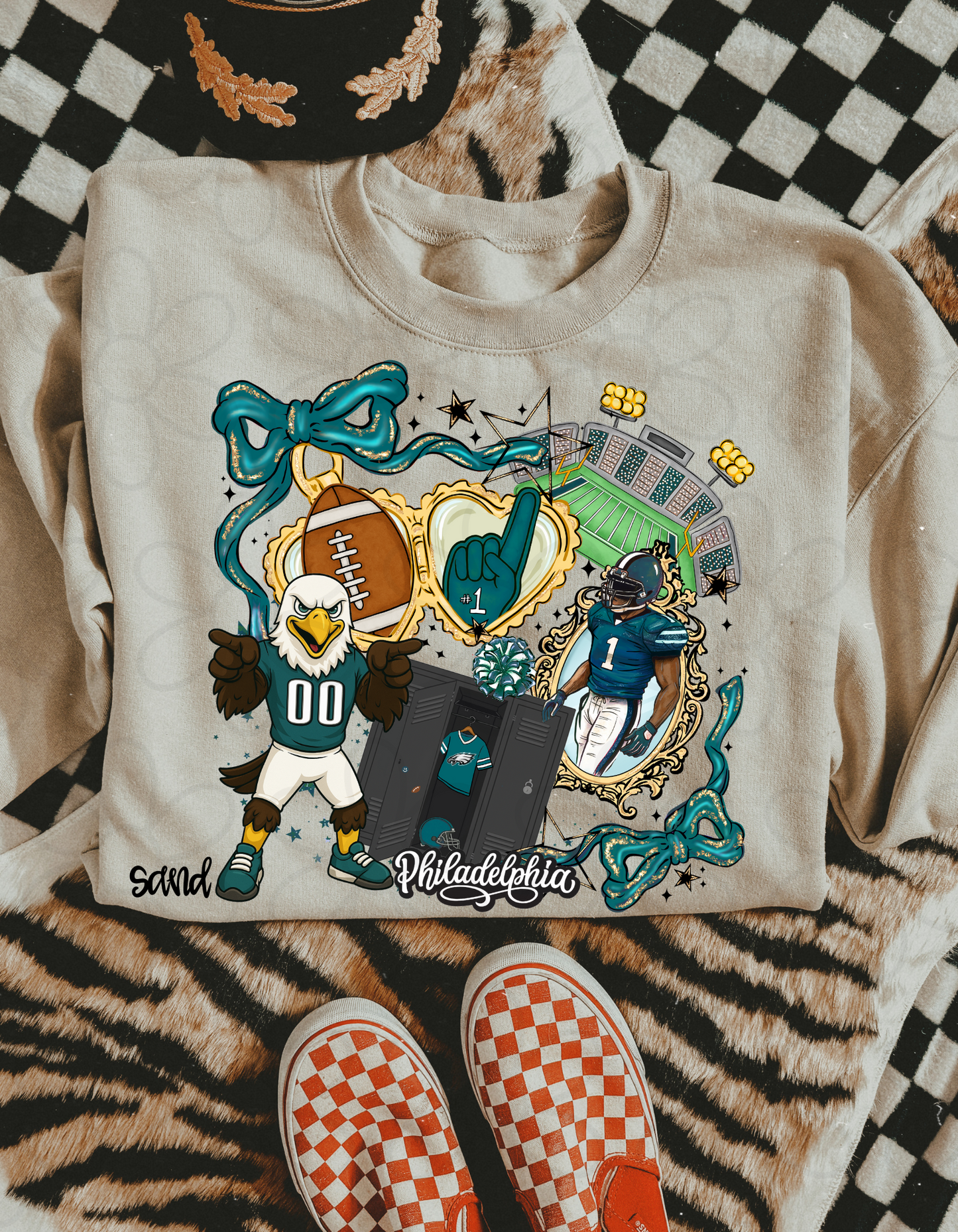 Football Locket (Multiple Options) Completed Tee