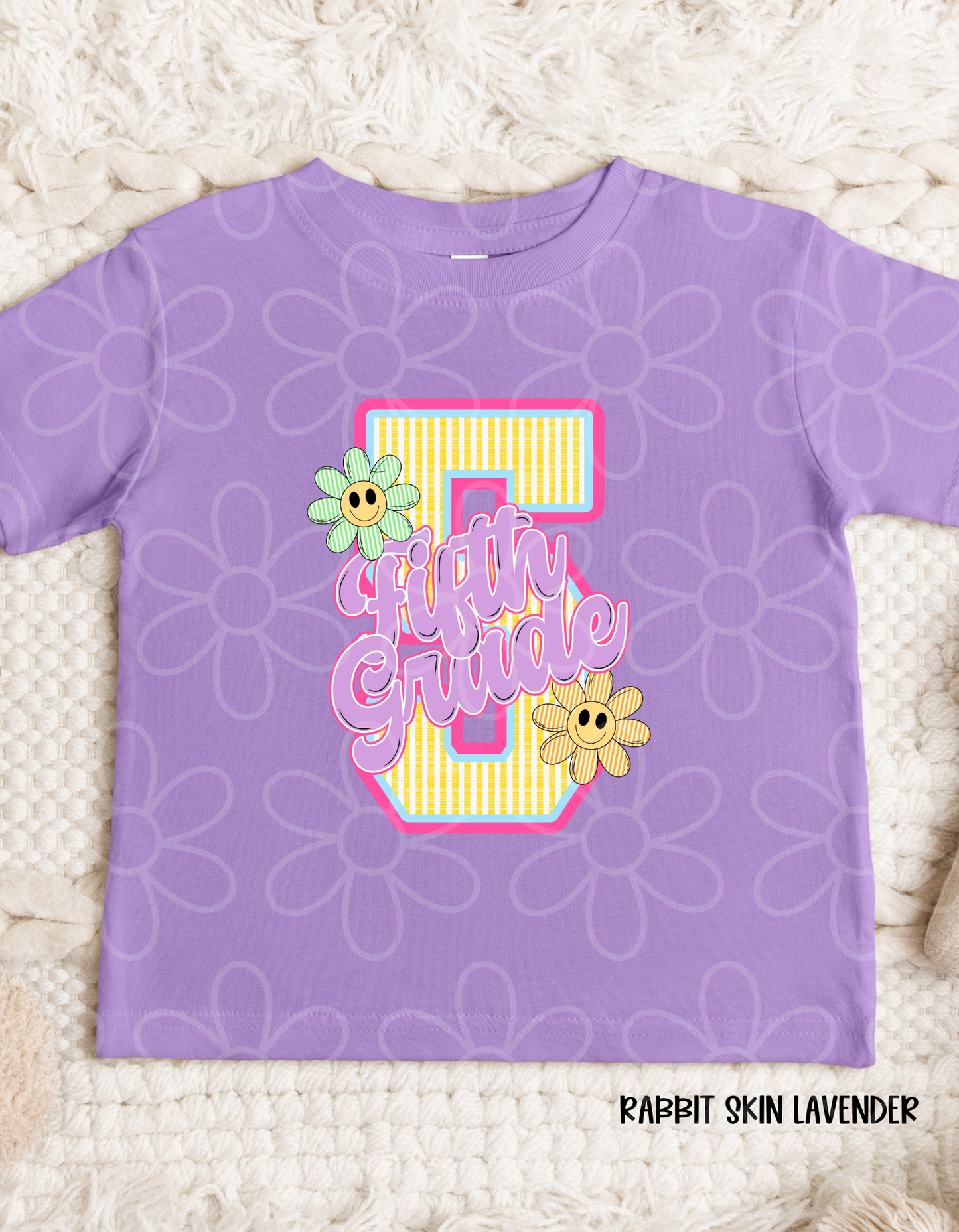 School Grades Stripes And Flowers DTF Transfer