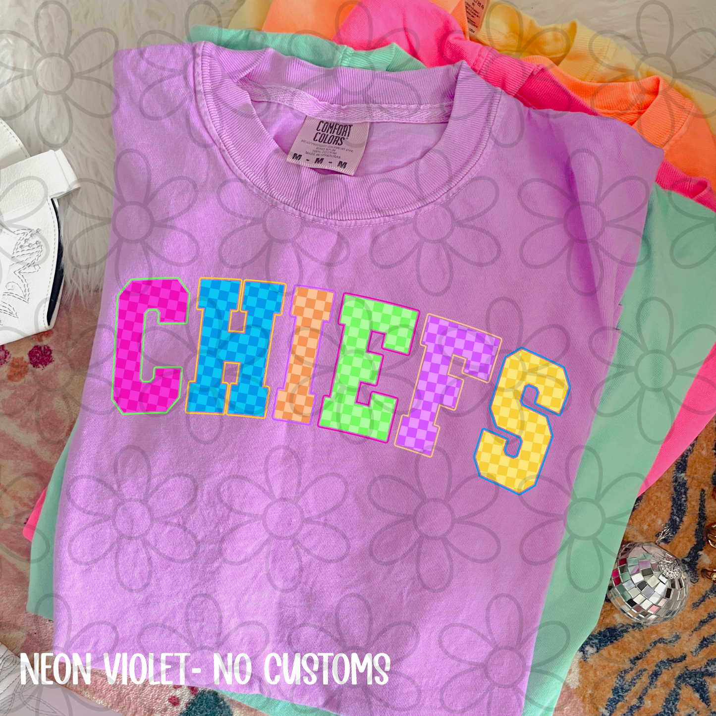 Colorful Checkered Sports Teams (Multiple Options) Completed Tee