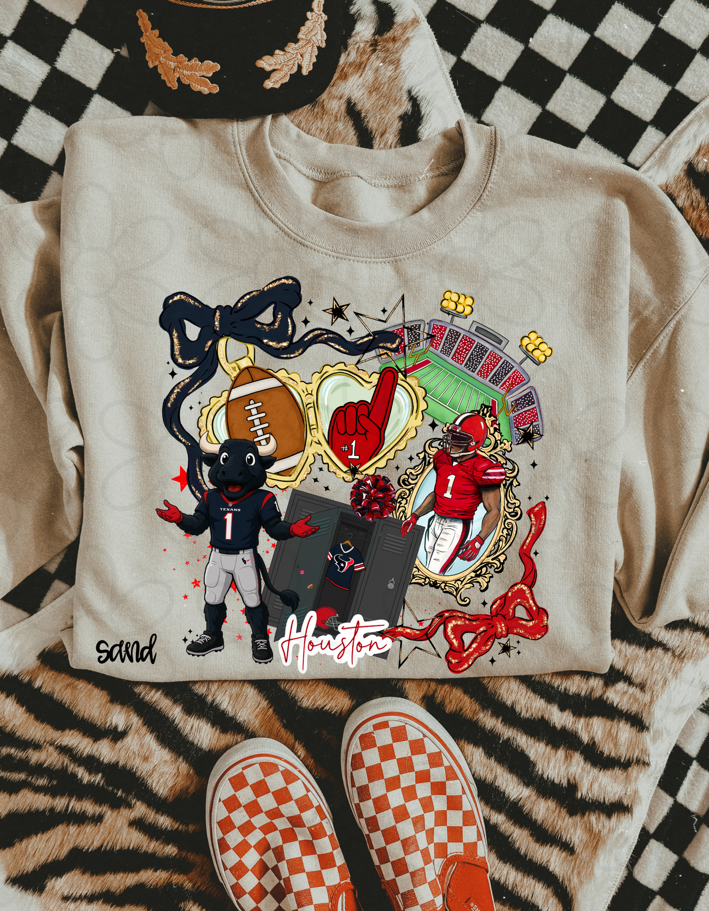 Football Locket (Multiple Options) Completed Tee