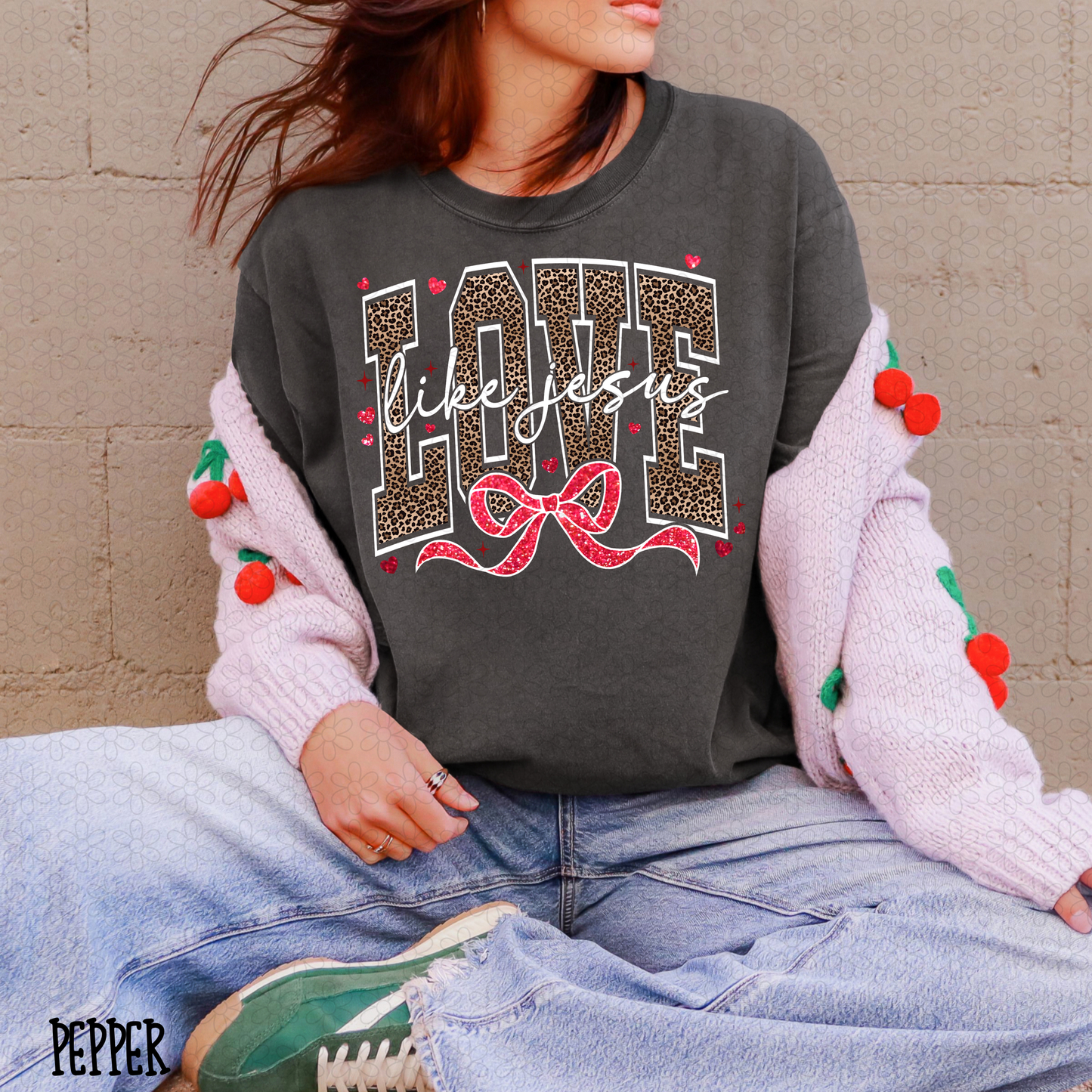Leopard Love Like Jesus DTF Transfer