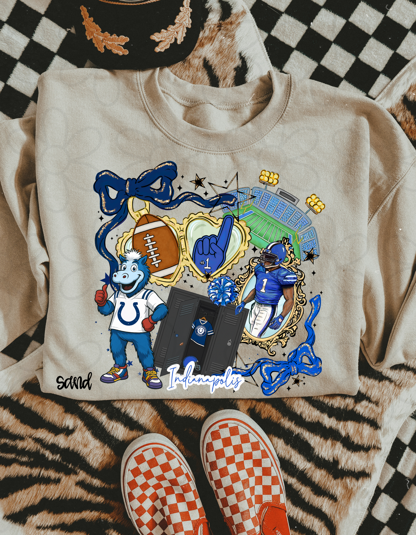 Football Locket (Multiple Options) Completed Tee