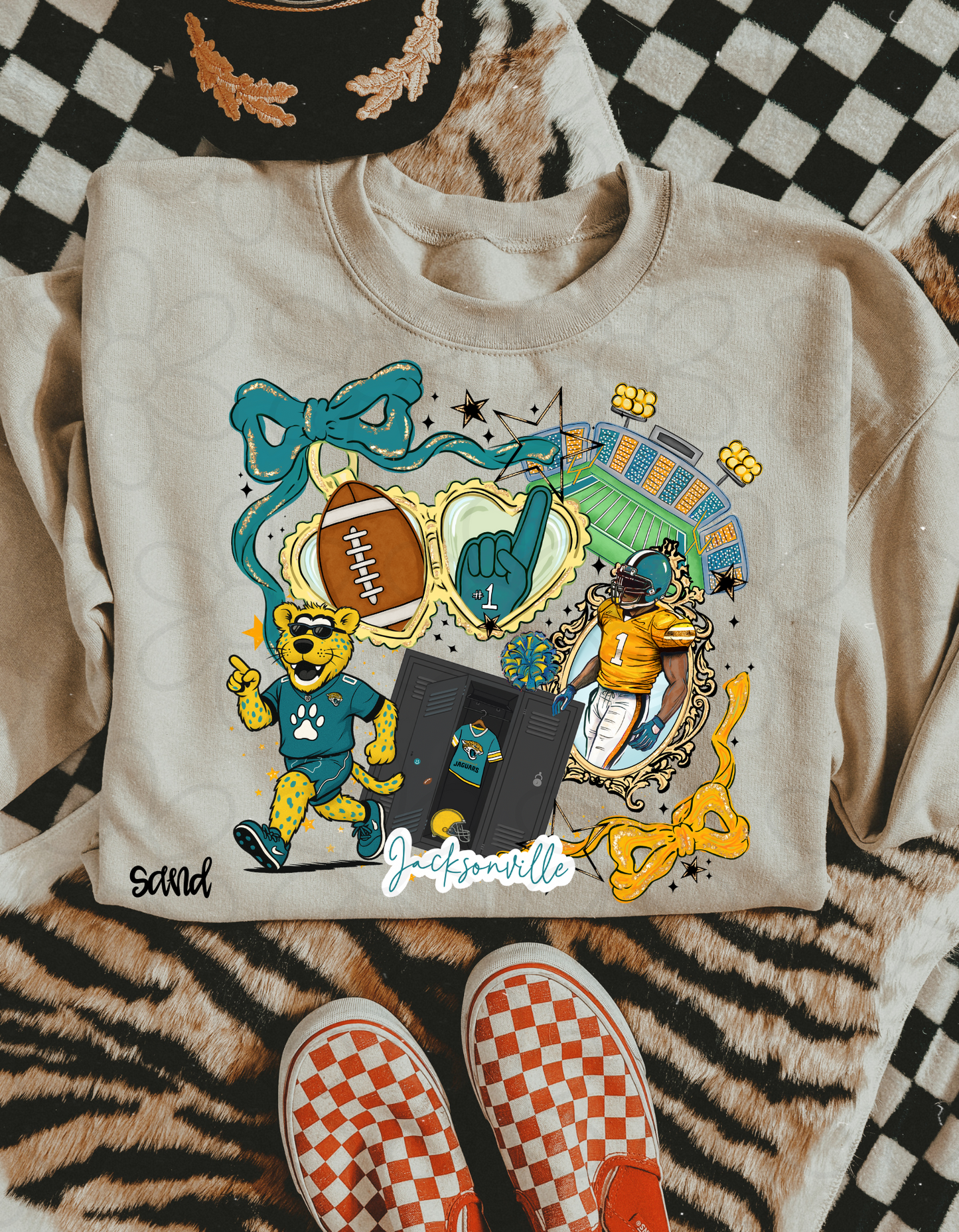 Football Locket (Multiple Options) Completed Tee