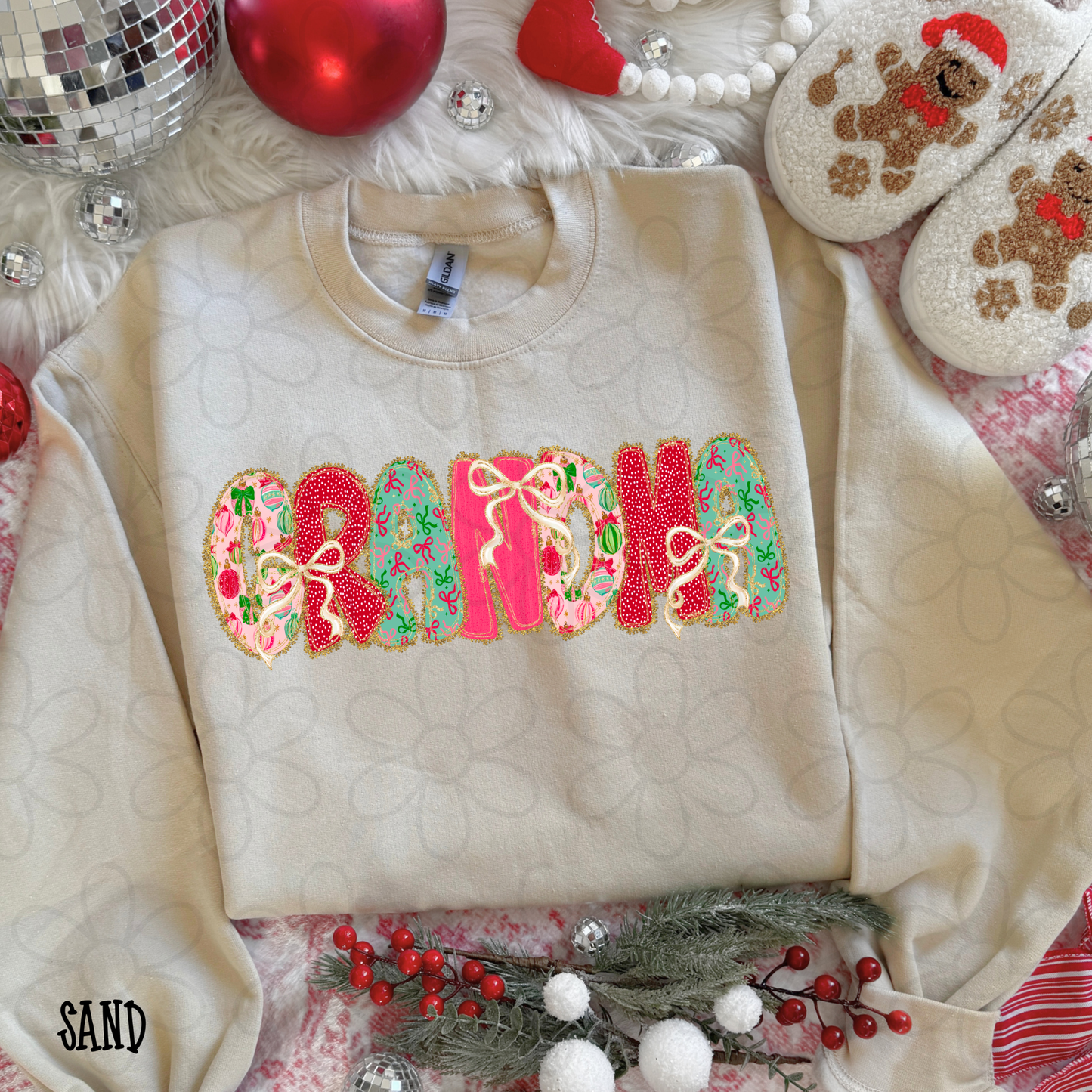 Christmas Bows Names (Multiple Options) Completed Tee