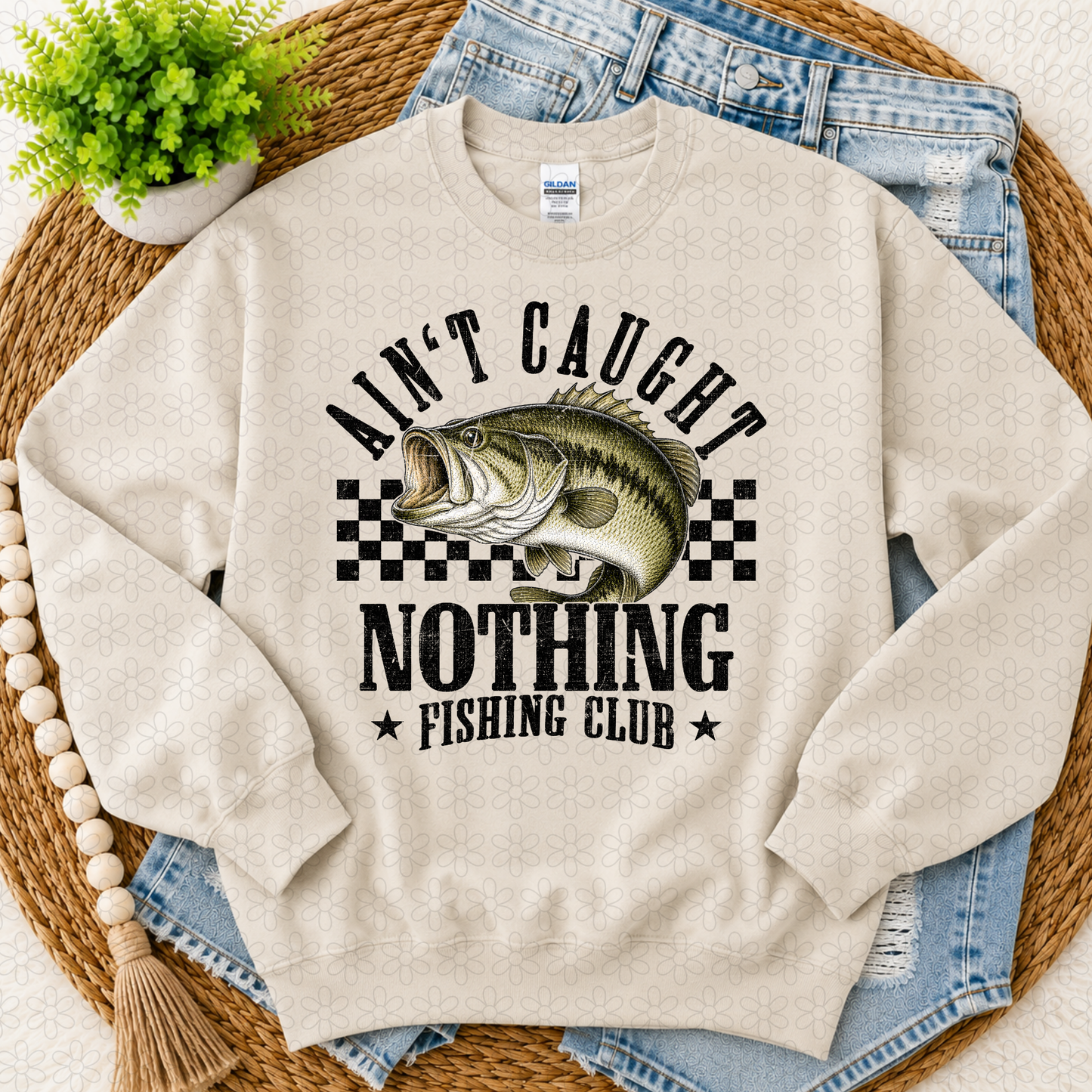 Ain't Caught Nothing fishing club DTF Transfer