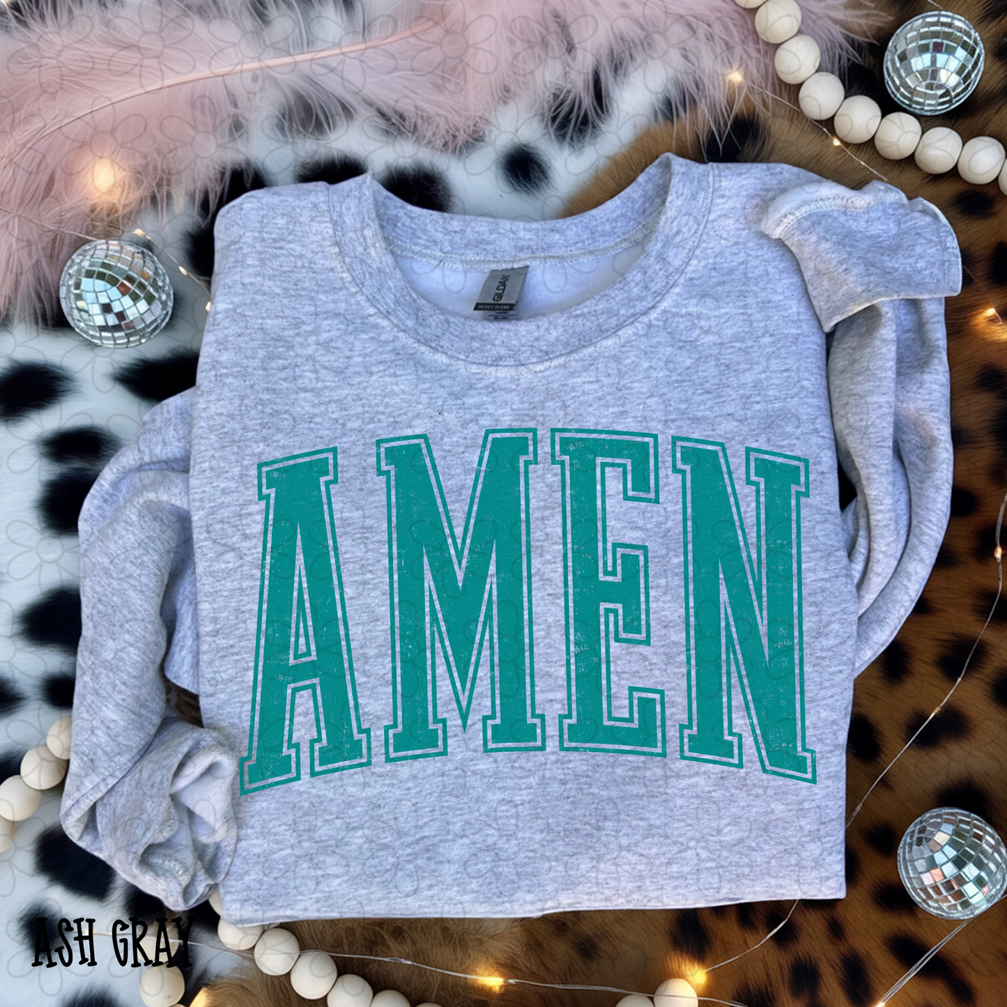 Amen Varsity Blue DTF Transfer