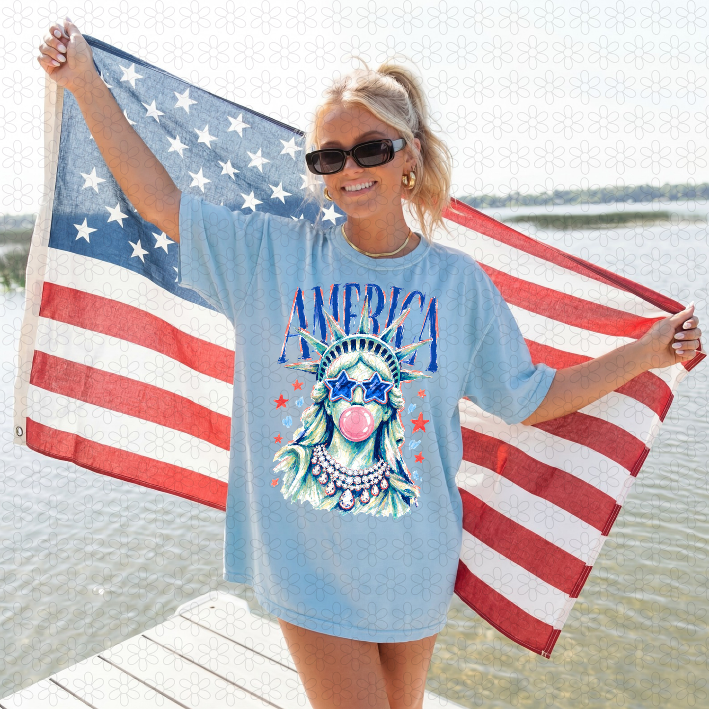 America Statue Of Liberty DTF Transfer