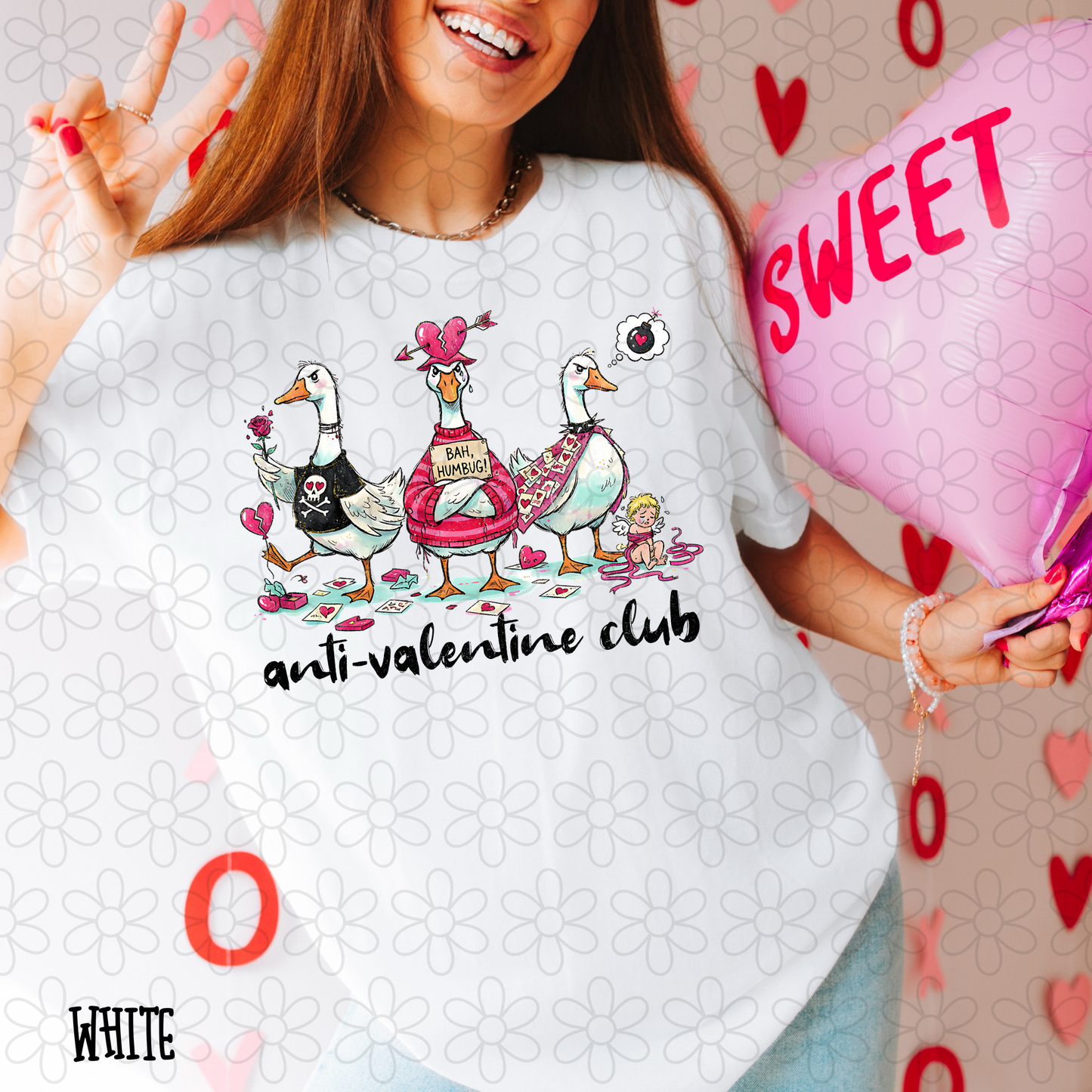 Anti-Valentine Club Geese DTF Transfer