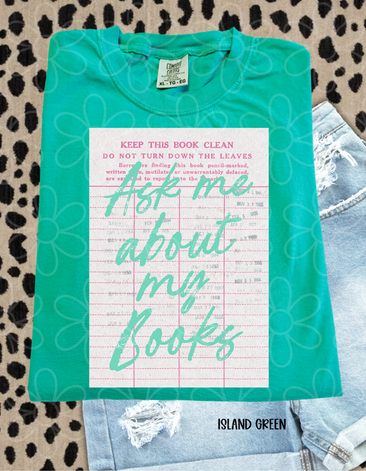 Ask Me About My Books Kids Completed Tee