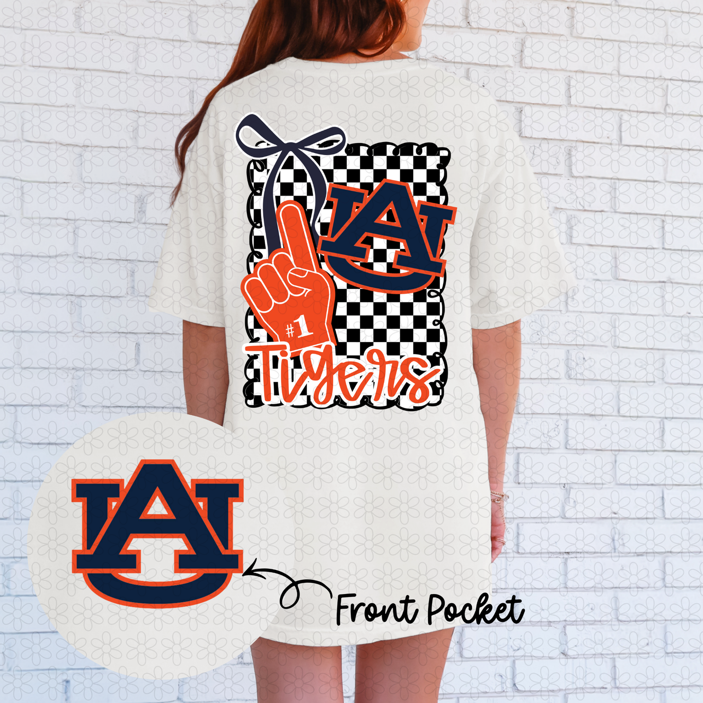 Bow Checkered Teams (Multiple Options) DTF Transfer