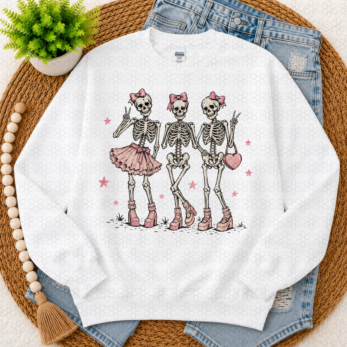 Ballerina Skeleton DTF Transfer