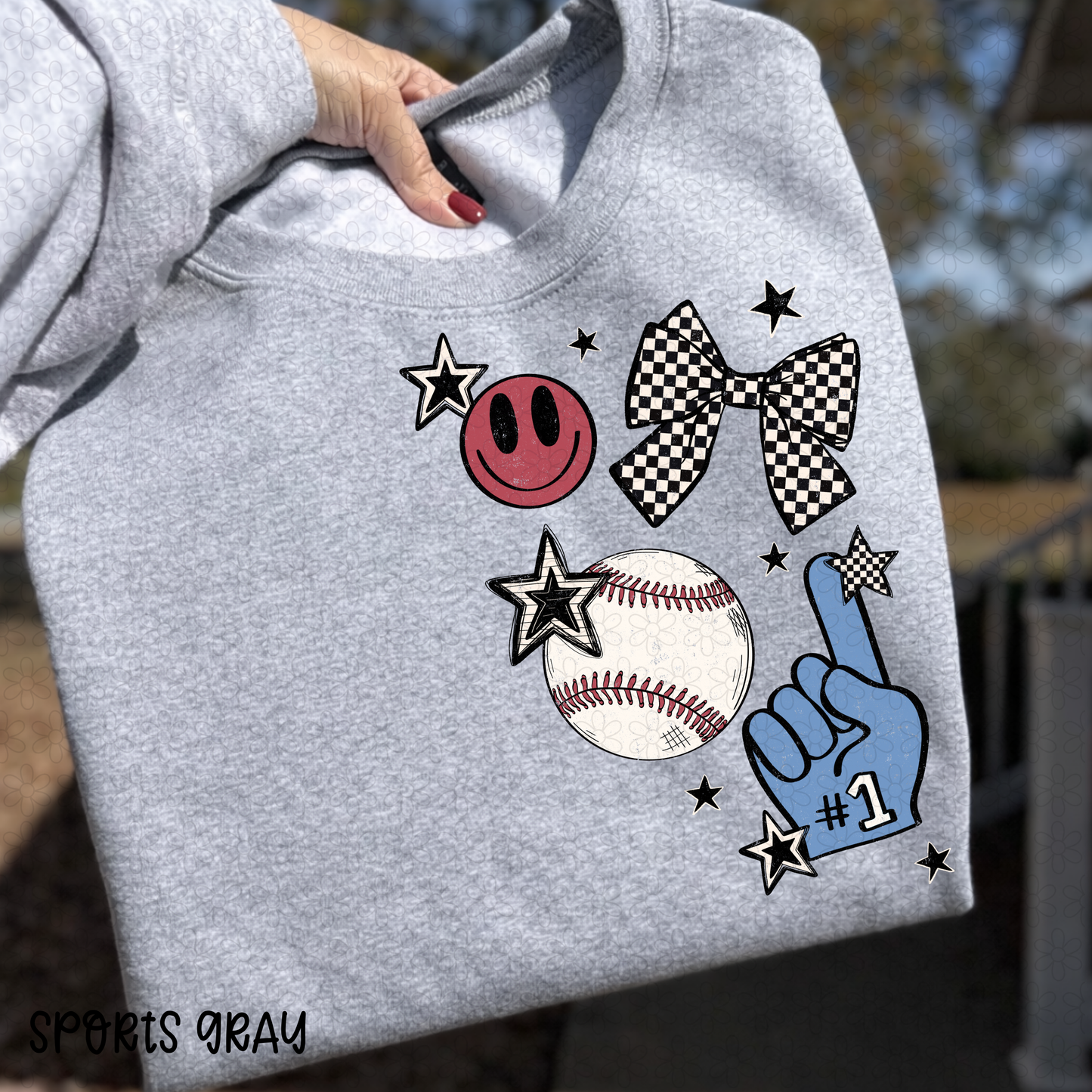 Baseball Side Shoulder DTF Transfer