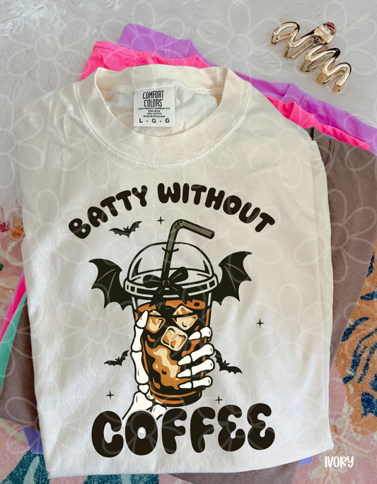 Batty Without Coffee DTF Transfer