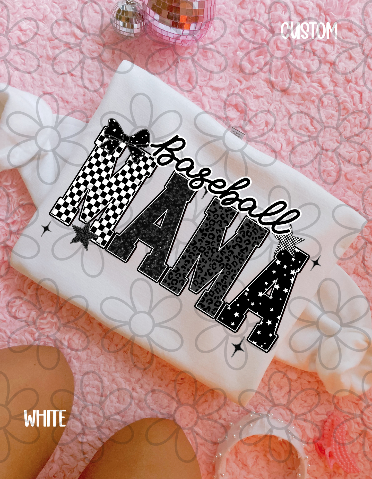 Black Patterns Custom Name Kids Completed Tee