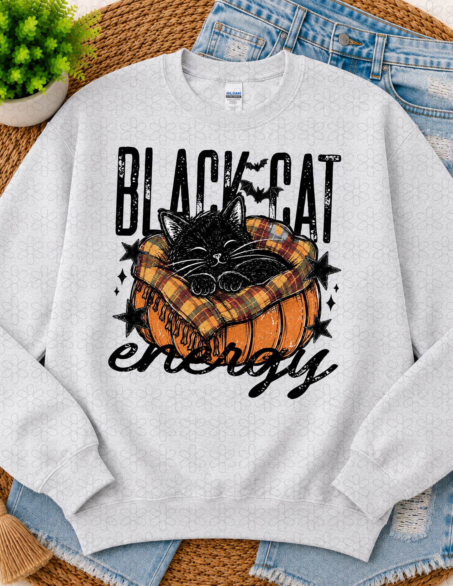 Black Cat Energy DTF Transfer