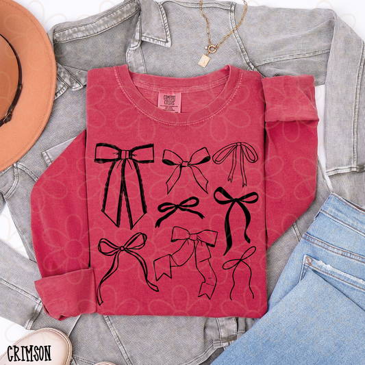 Black & Transparent Bows DTF Transfer