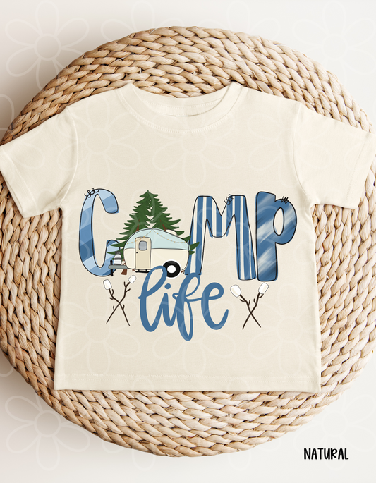 Blue Camp Life Kids Completed Tee