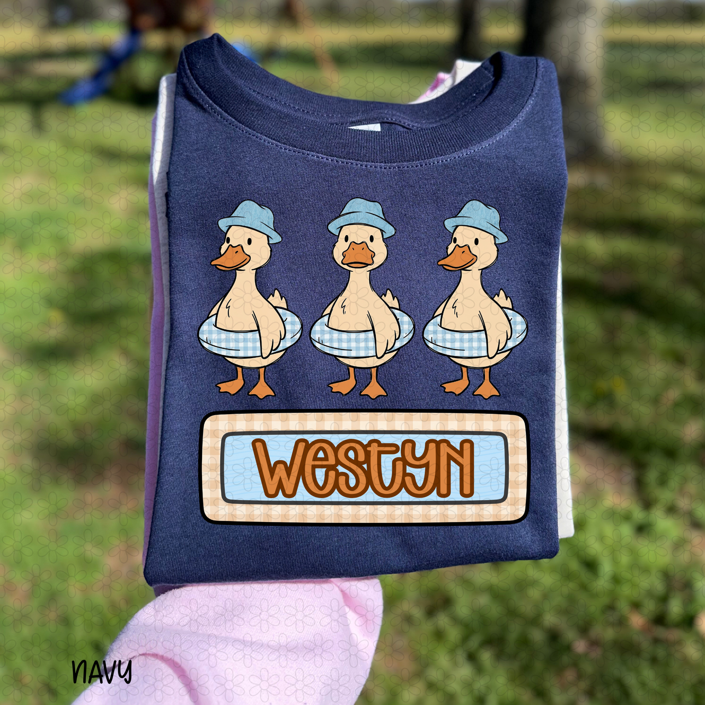 Blue Goose Custom Name Plate DTF Transfer