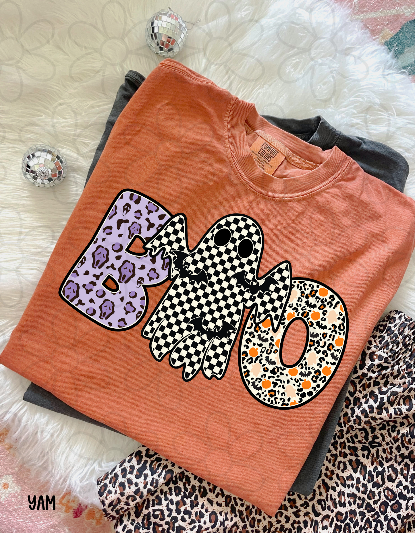Boo Leopard Checkered Ghost Completed Tee