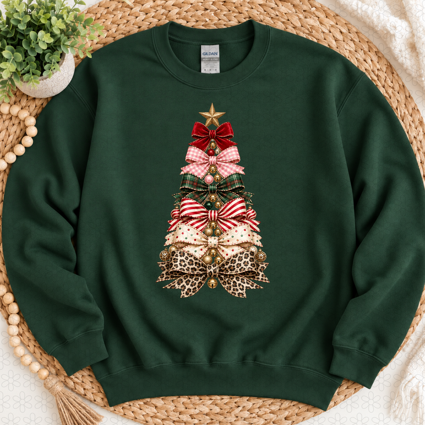 Bow Christmas Tree DTF Transfer
