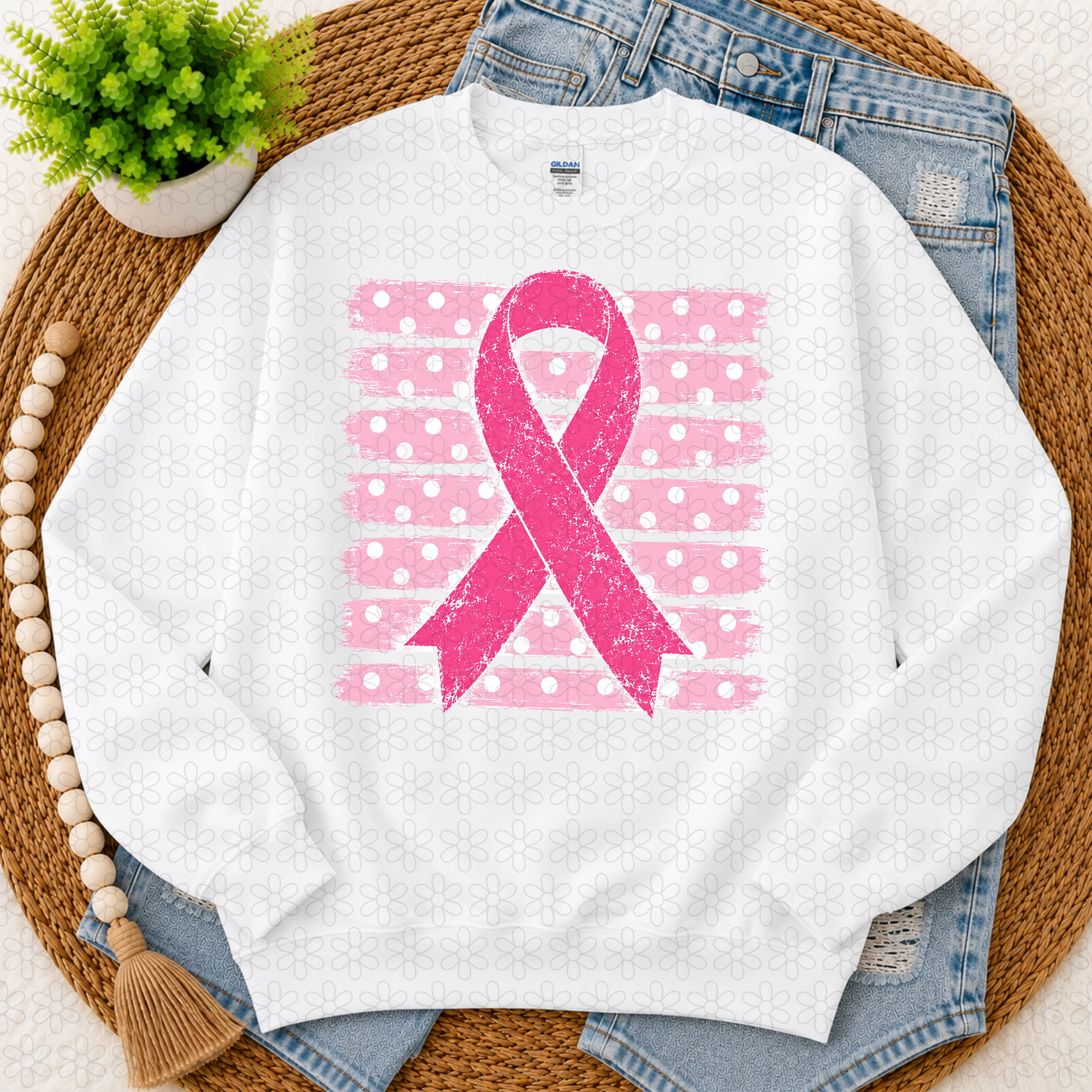 Breast Cancer Polkadots DTF Transfer