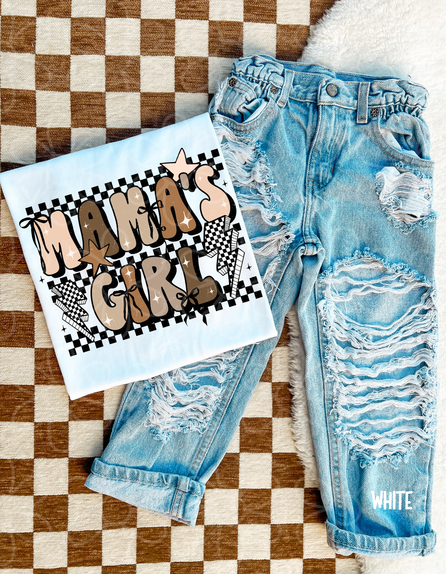 Brown Retro Mama's Girl DTF Transfer