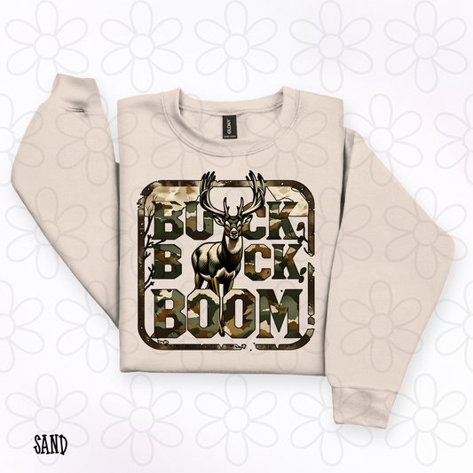 Buck Buck Boom Camo DTF Transfer