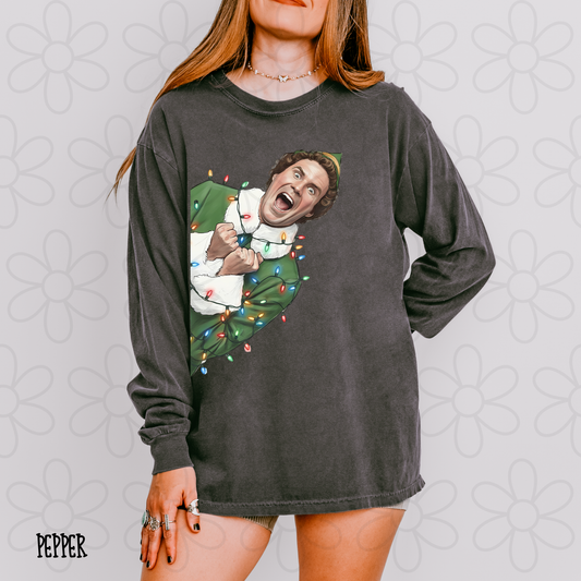 Buddy The Elf Christmas Lights DTF Transfer