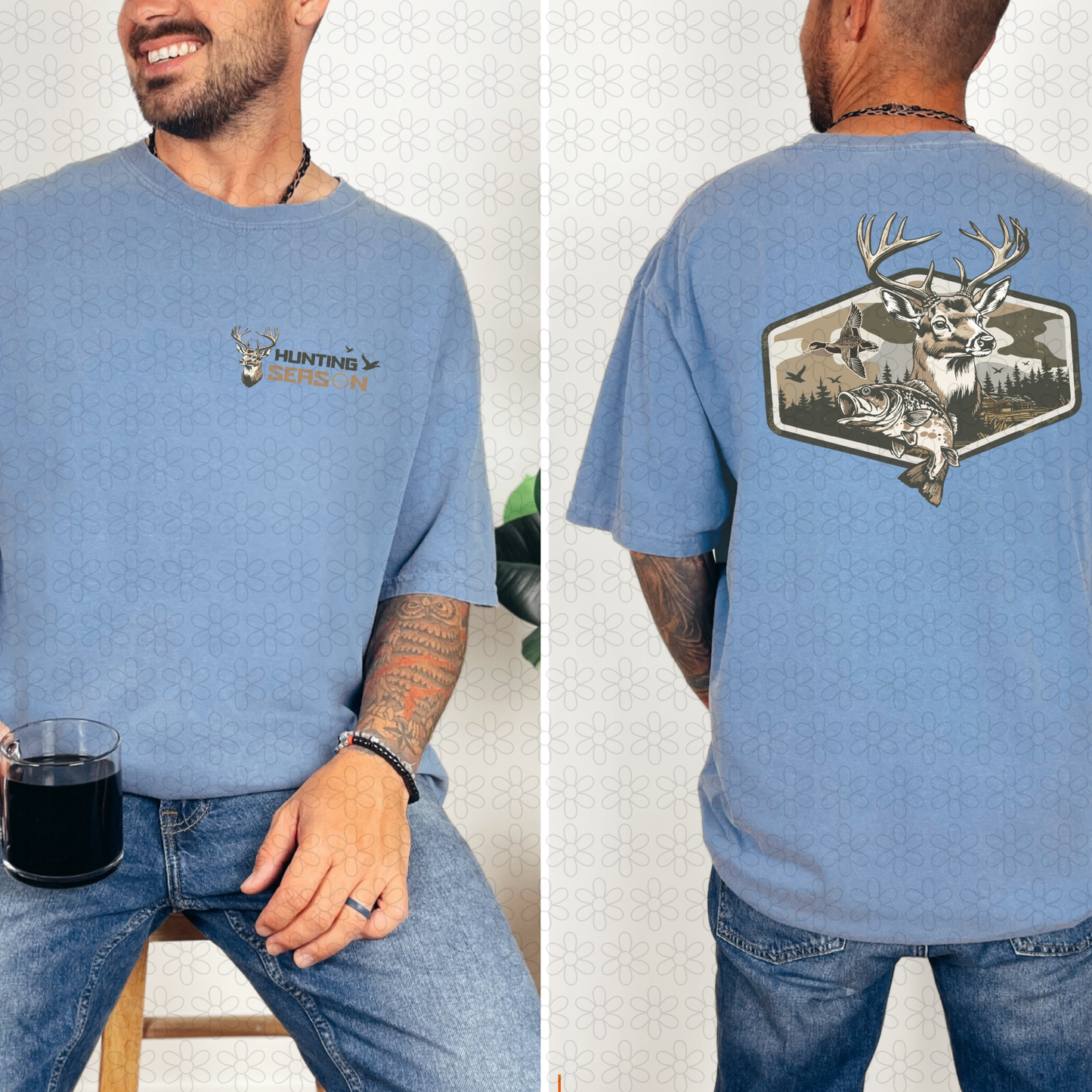 CAMO Deer fish DTF Transfer