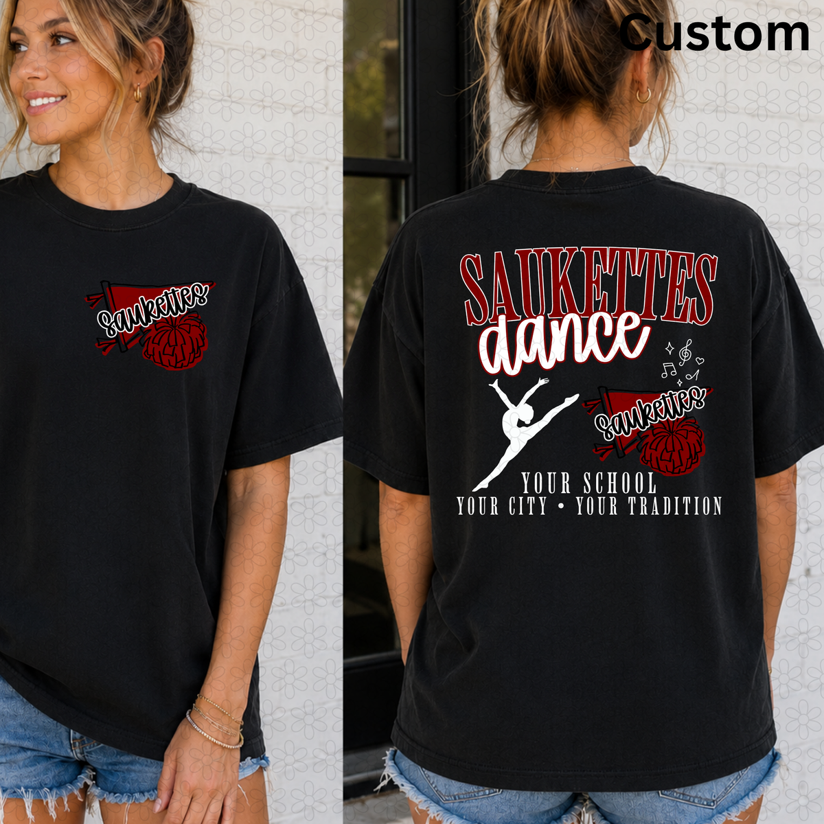 CUSTOM distressed Basketball DTF Transfer