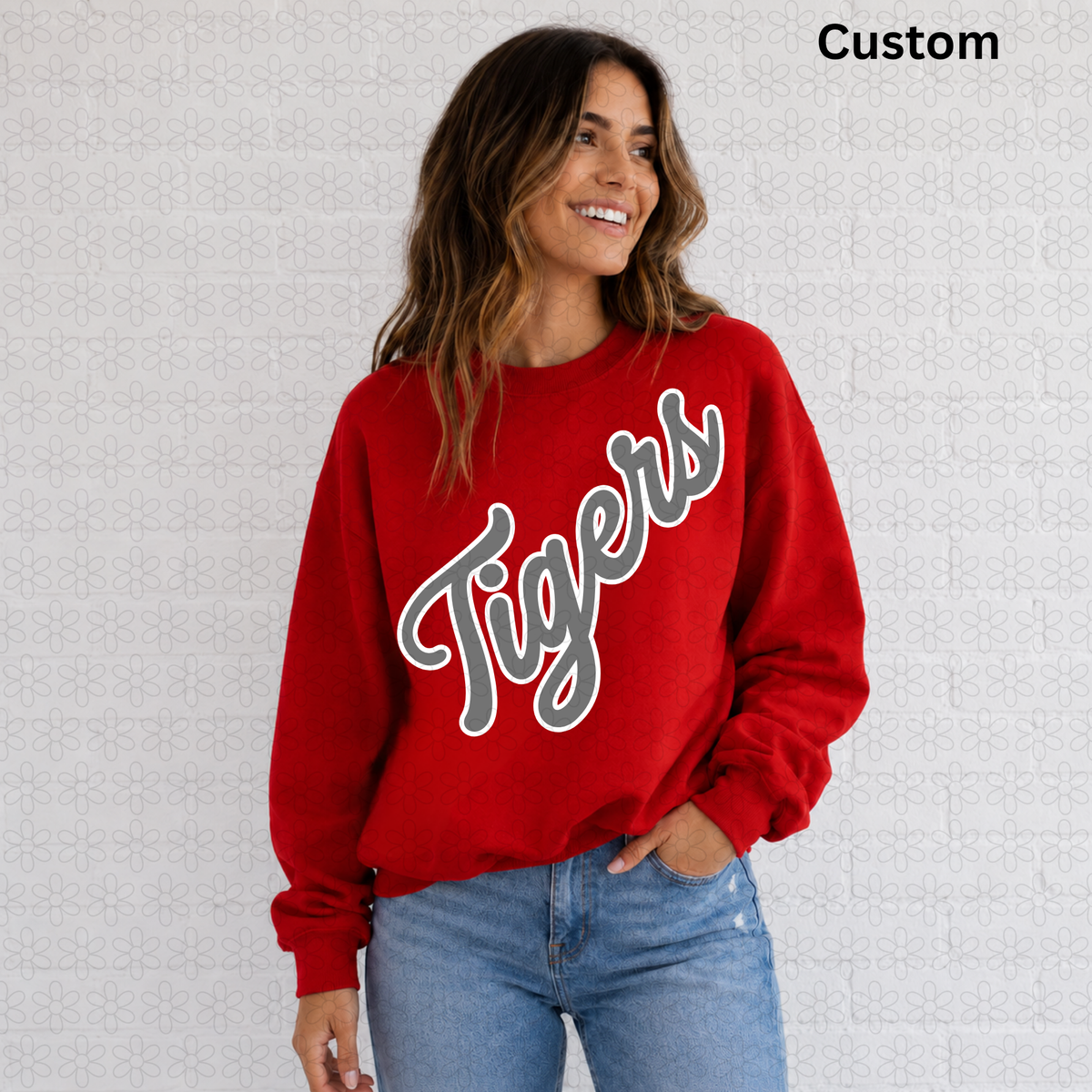 CUSTOM Diagonal Script MASCOT DTF Transfer