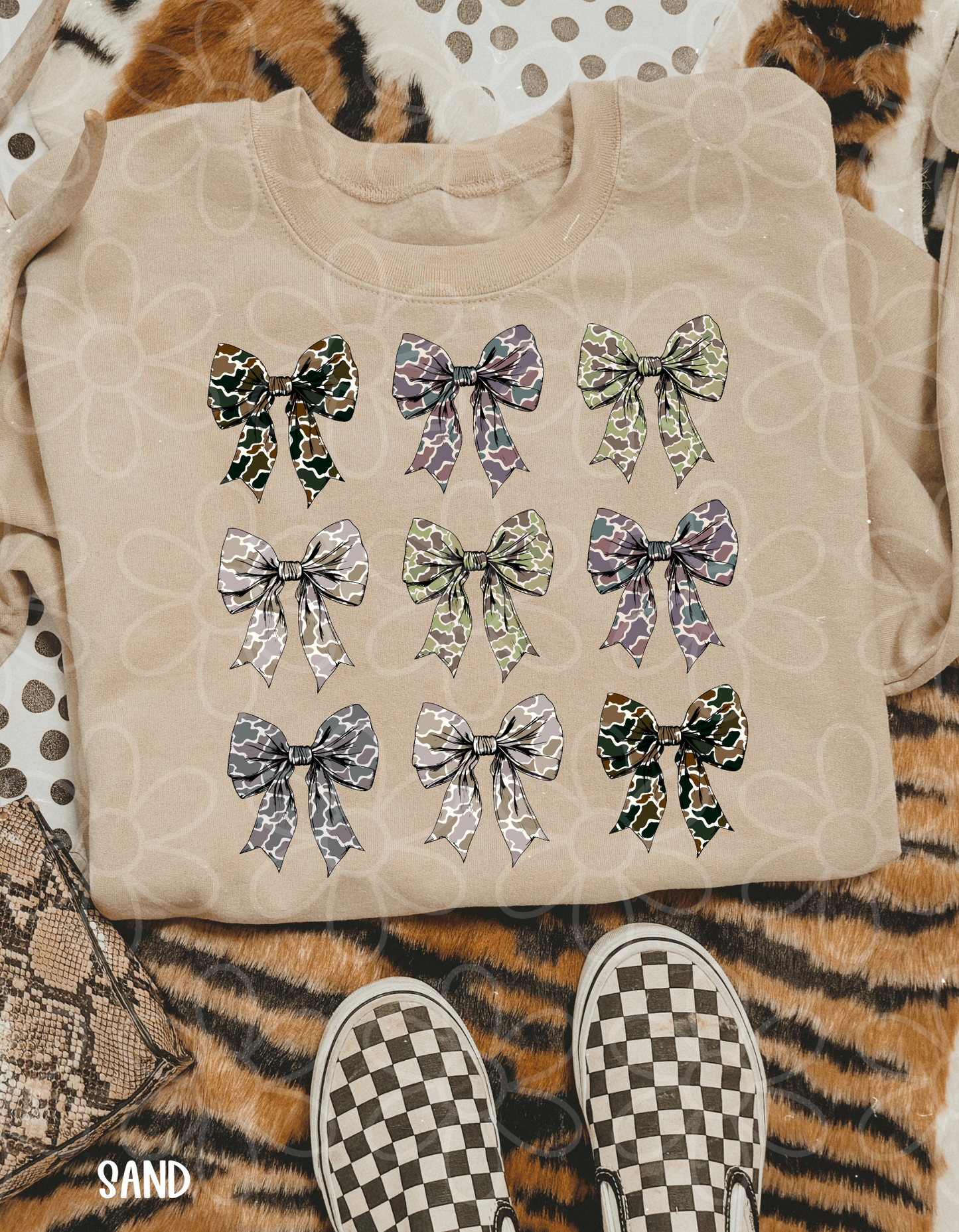 Camo Bows Coquette Completed Tee
