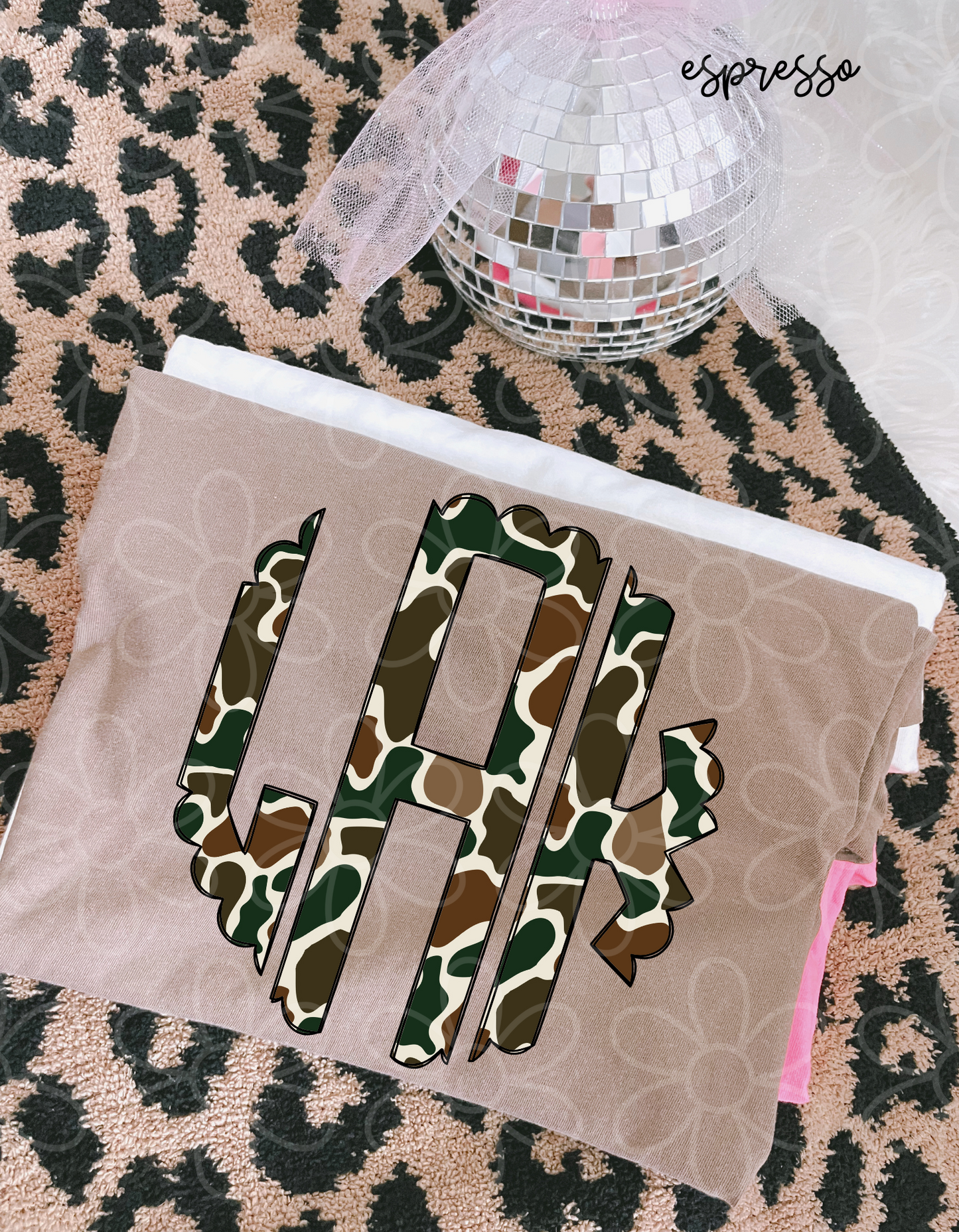 Camo Monogram DTF Transfer
