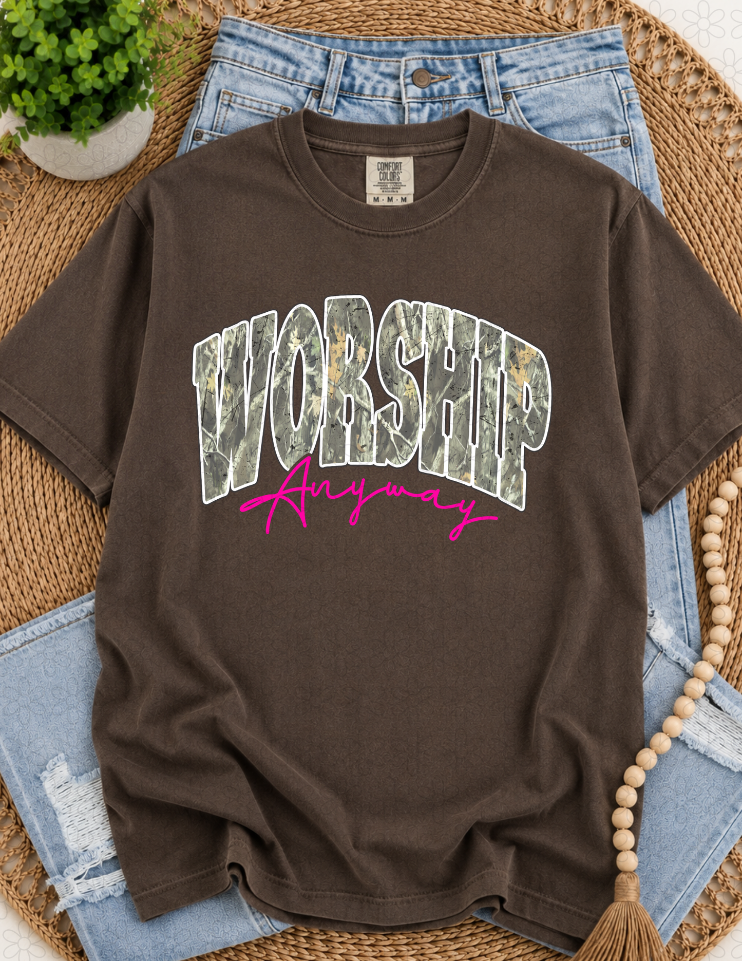 Camo Worship Anyway DTF Transfer