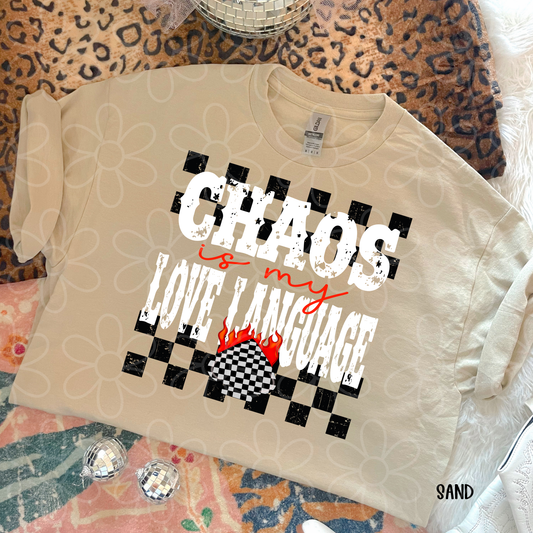 Chaos Is My Love Language DTF Transfer