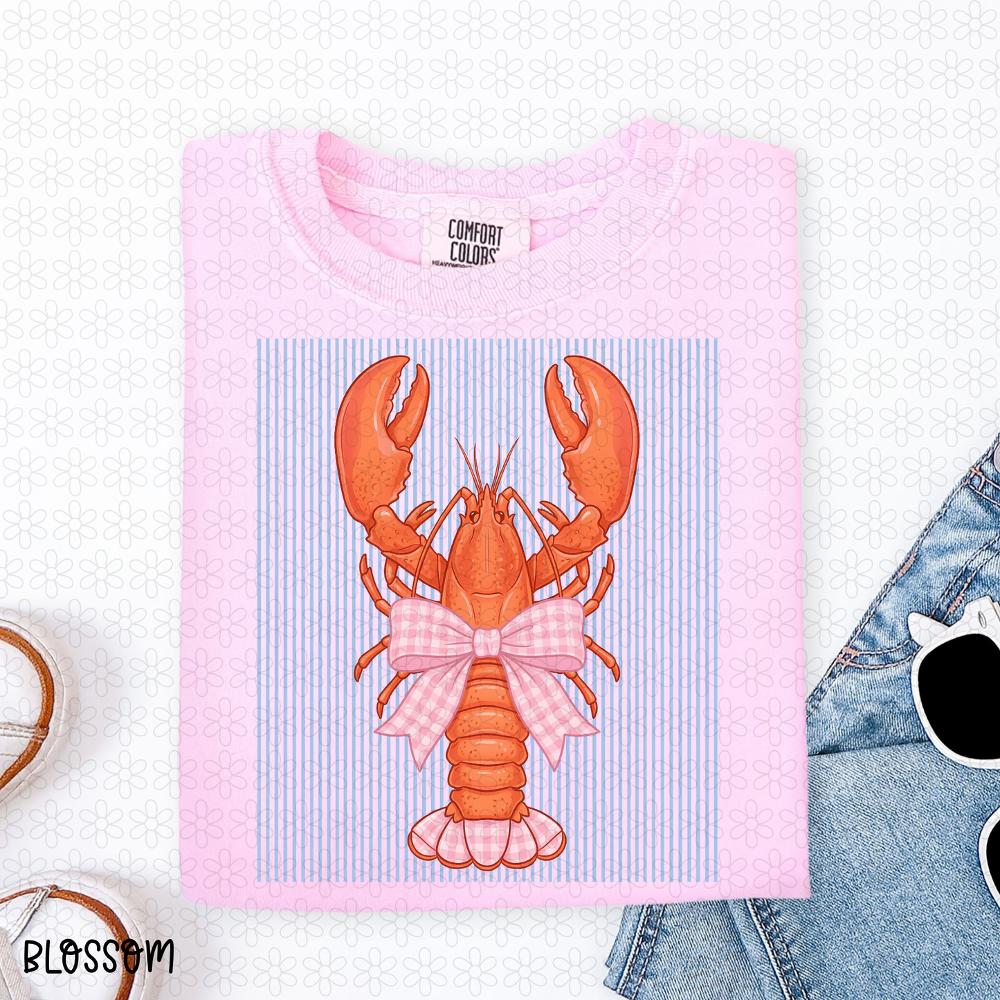 Coastal Lobster Bow DTF Transfer