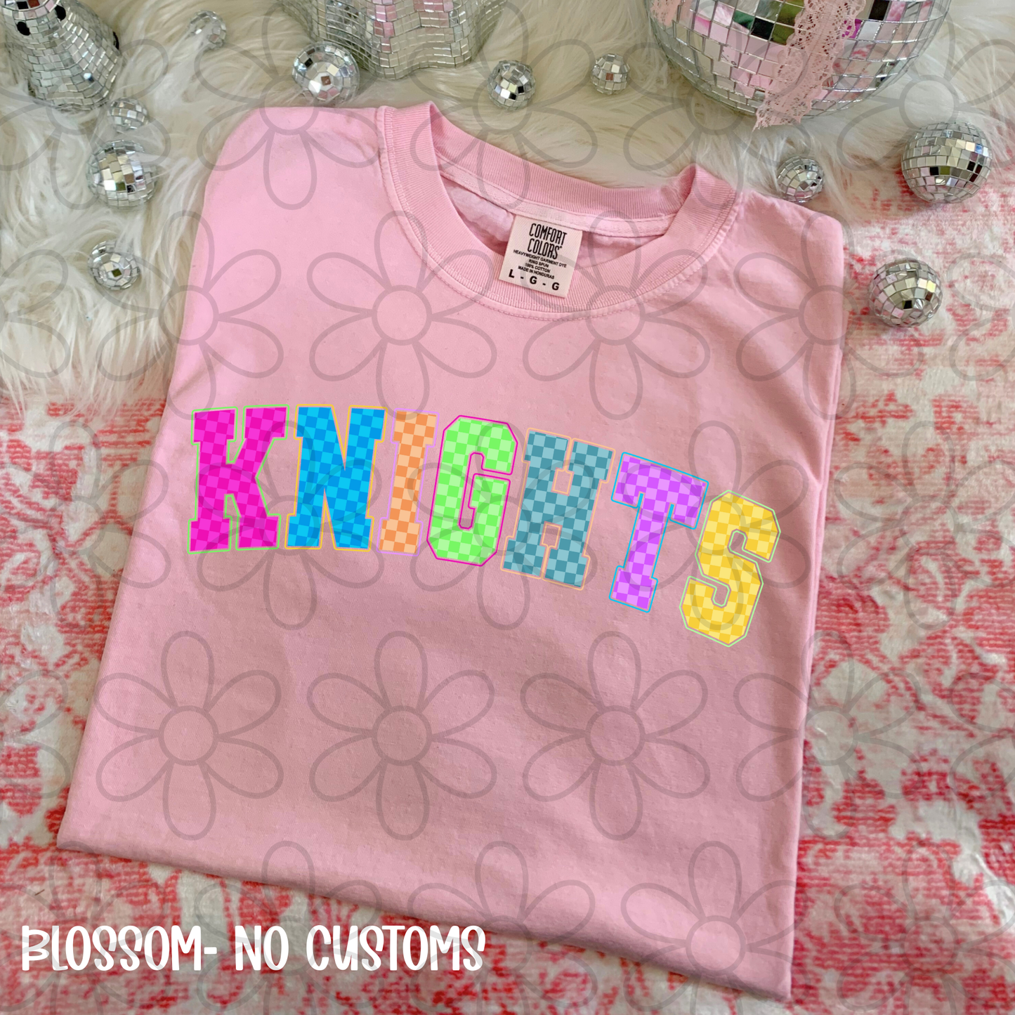 Colorful Checkered Sports Teams (Multiple Options) Completed Tee