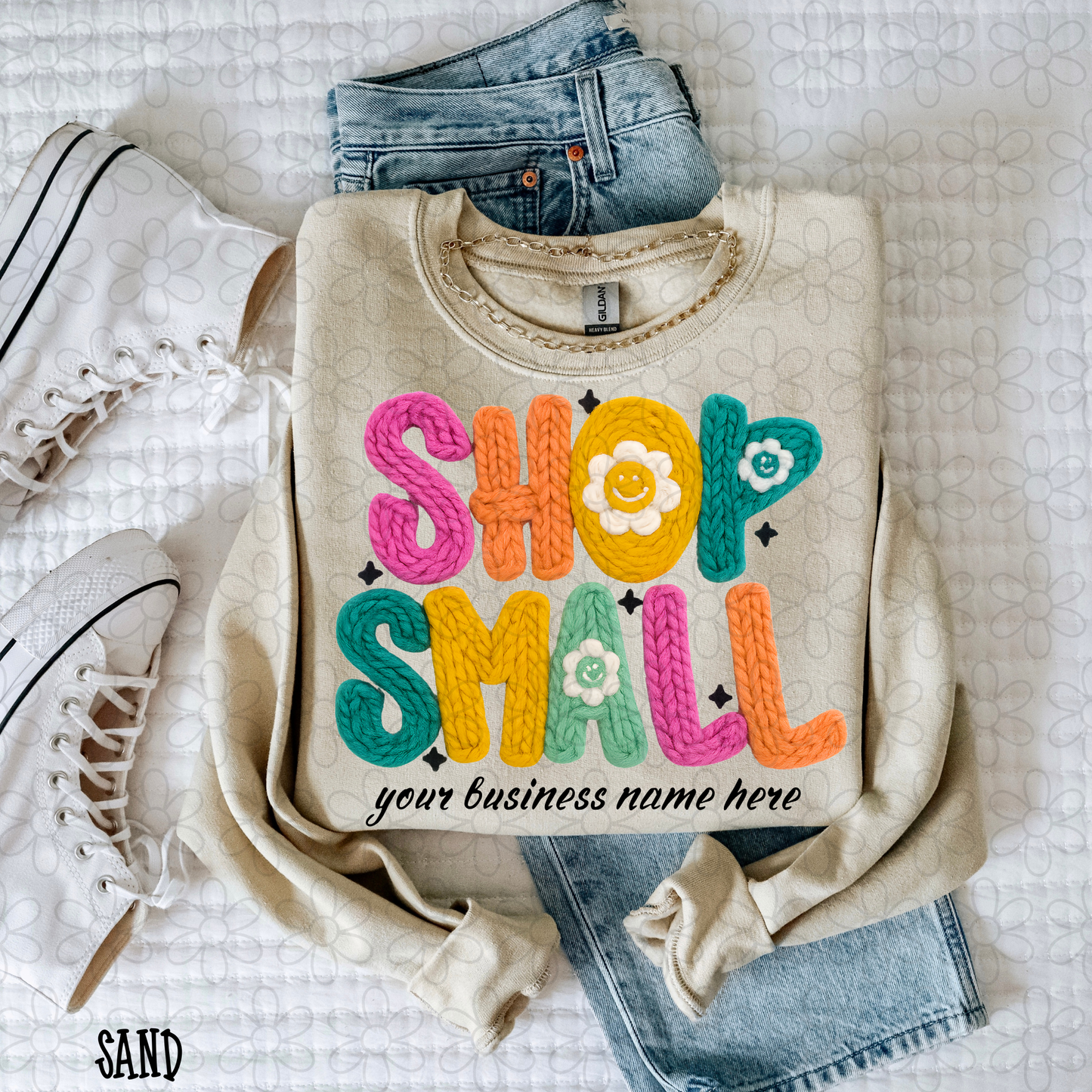 Colorful Knit Shop Small Custom Name DTF Transfer