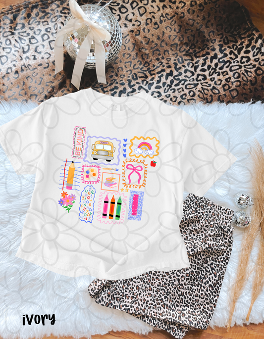 Colorful School Graphics Kids Completed Tee