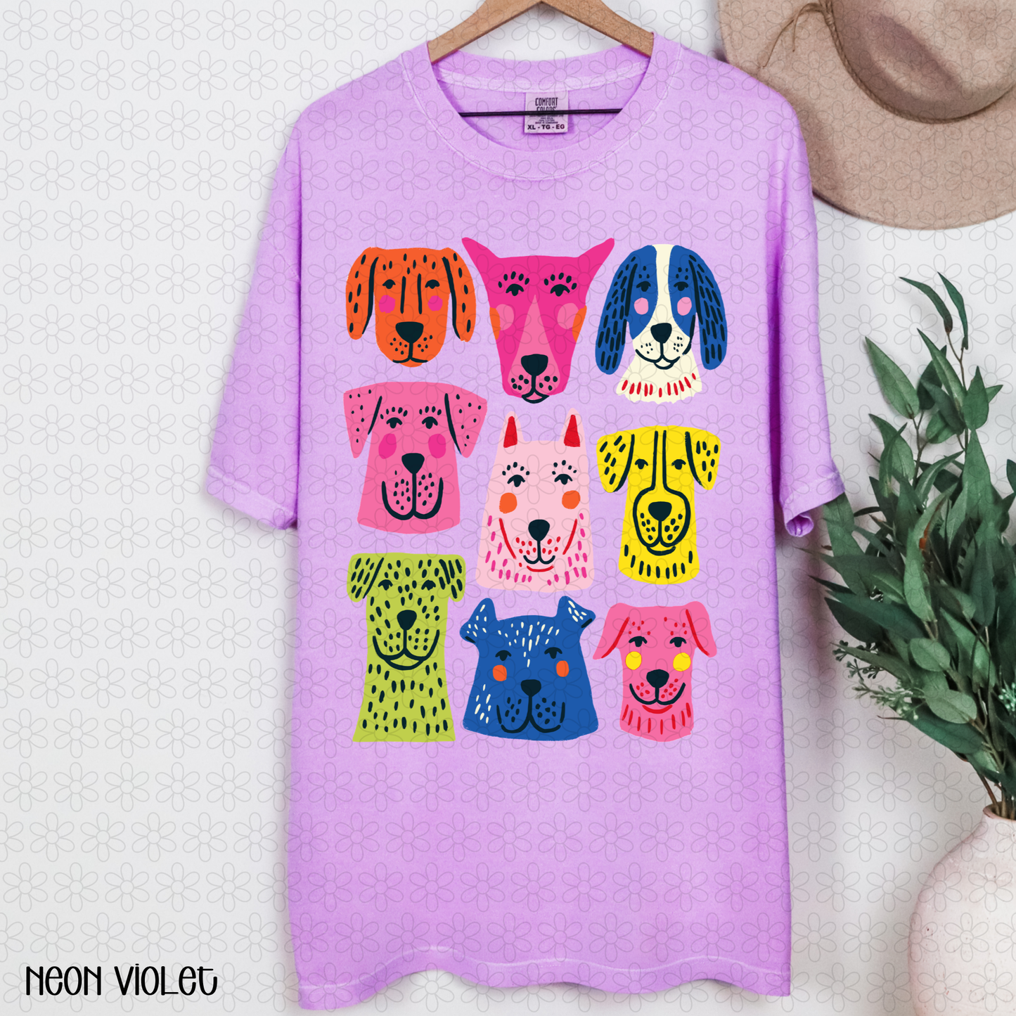 Colorful Dogs DTF Transfer