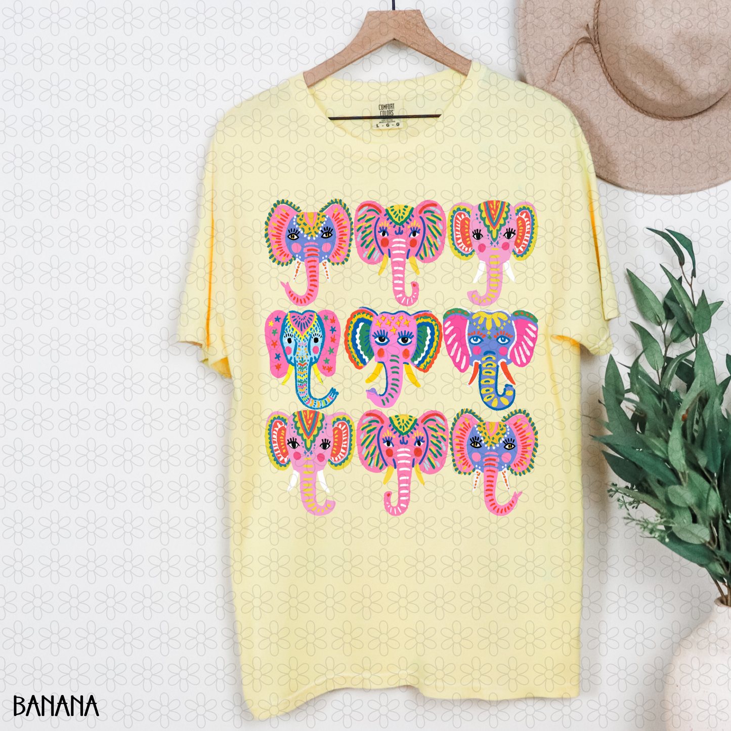 Colorful Elephants DTF Transfer