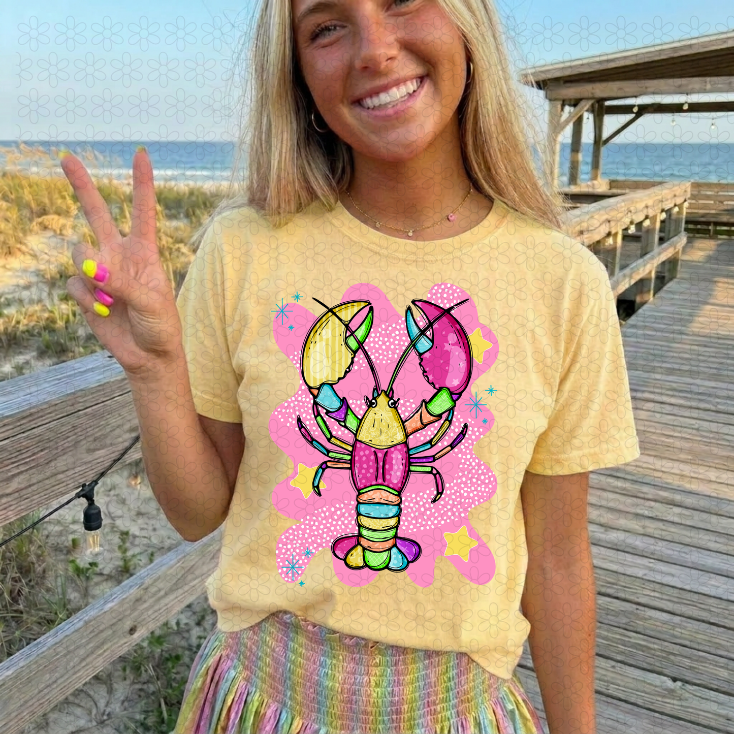 Colorful Lobster DTF Transfer