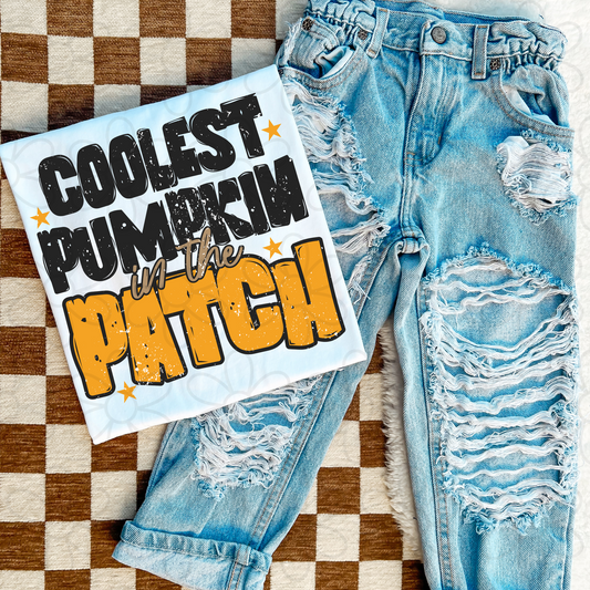 Coolest Pumpkin In The Patch Kids Completed Tee